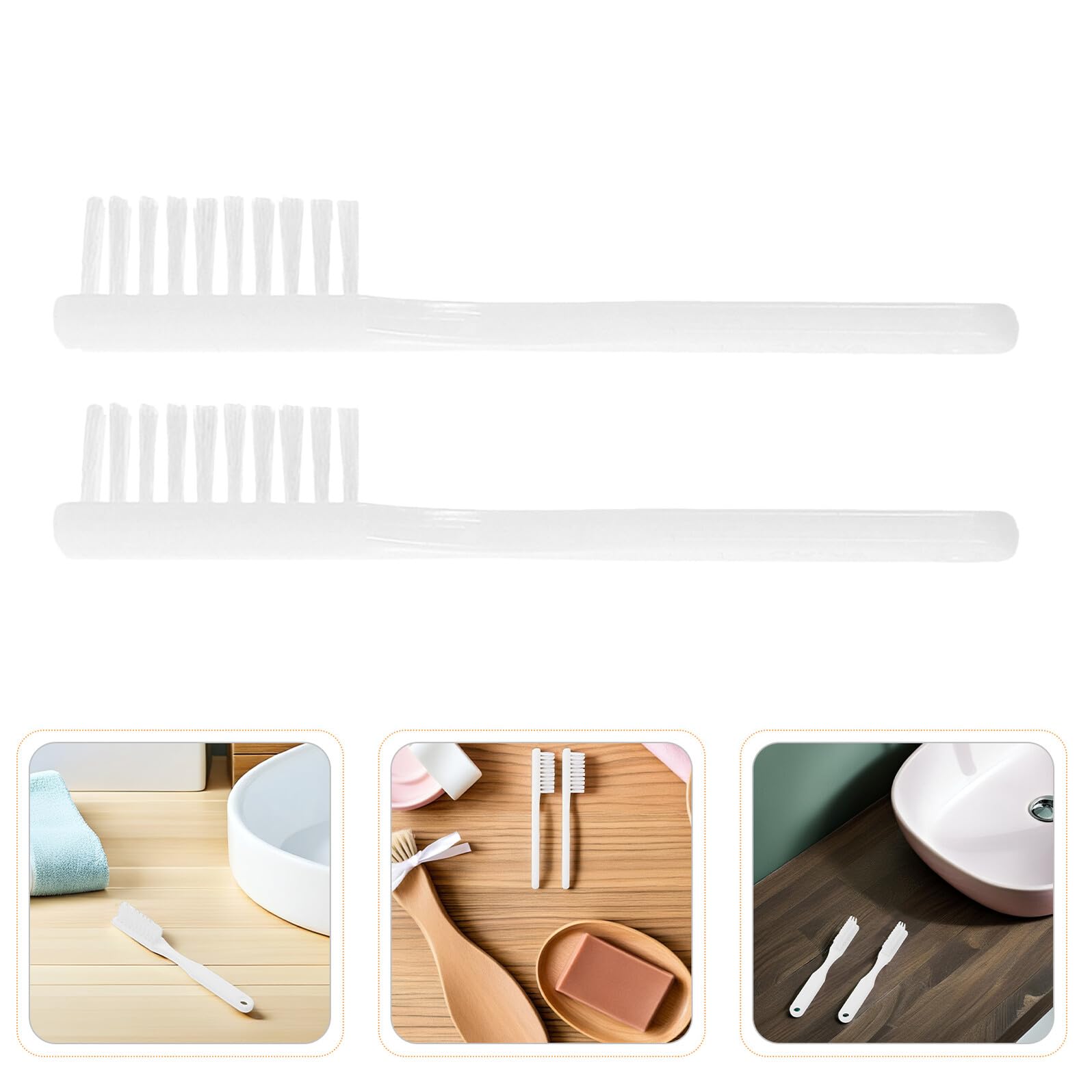 TOYANDONA Spazzolino da Denti da Carcere Manico Corto Piatto Antiscivolo Setole Morbide per Pulizia Profonda Impugnatura a Pollice Ergonomica Confezione da 100 Pezzi per Igiene Orale in