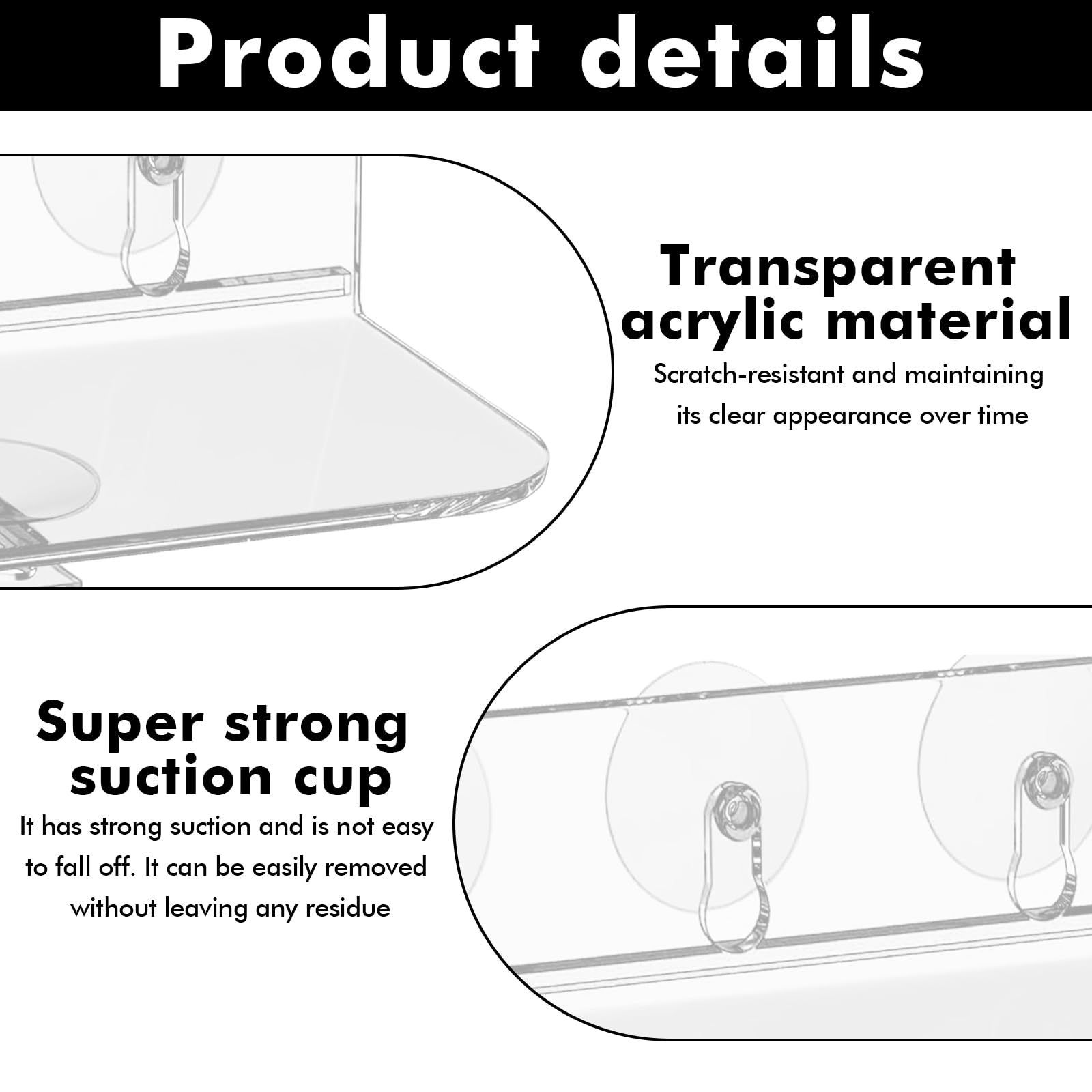 2 estantes para plantas para ventanas: estante de ventana de acrílico transparente para plantas con patas, 30 cm estante de plantas transparente colgante para ventanas, estantería de pared
