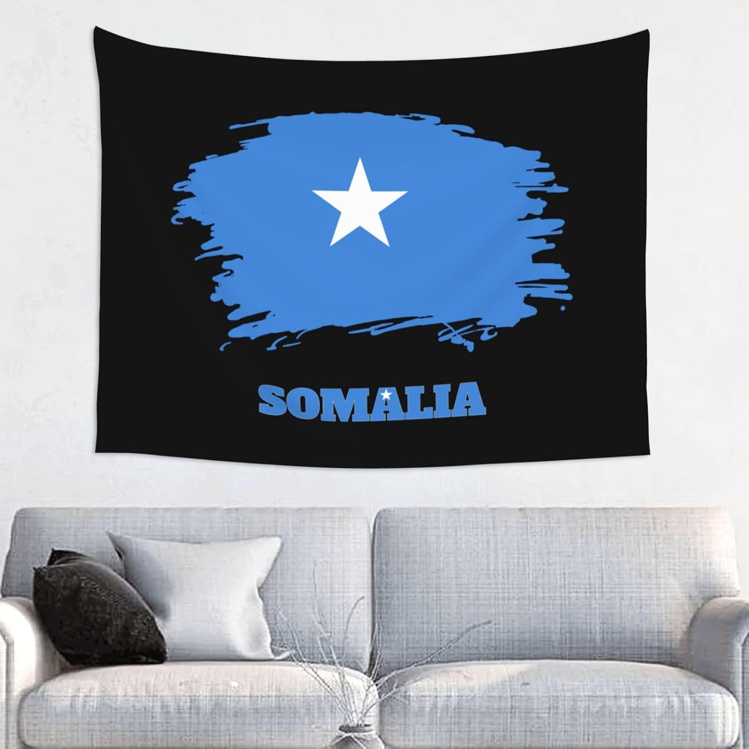 Tapestry Vintage Somalia Somali Flags Poster Bedroom Wall Hanging 29x37 inches Funny Home Decor Tapestries for Living Room Dorm Party Decoration Backdrop