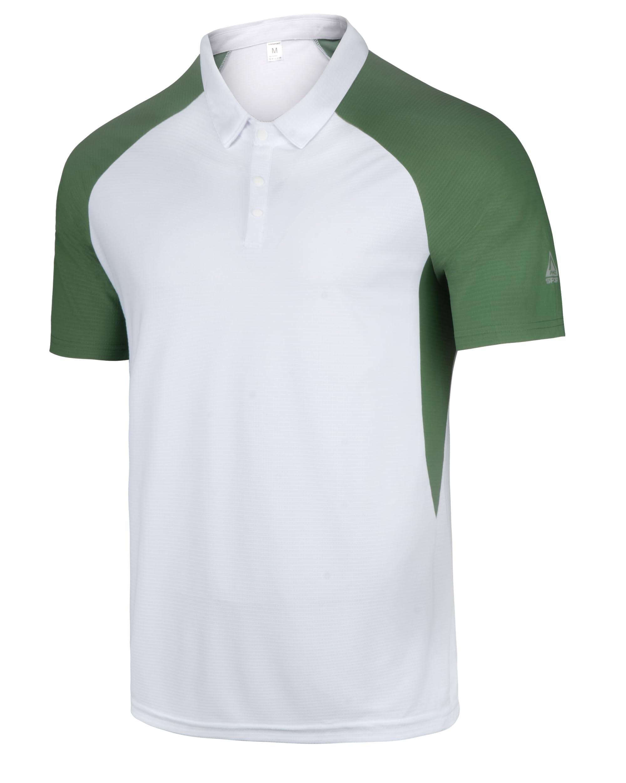 AMZSPORT Polo Uomo Manica Corta Sportiva Golf Tennis T-Shirt Asciugatura Rapida TON Colletto e Bottoni