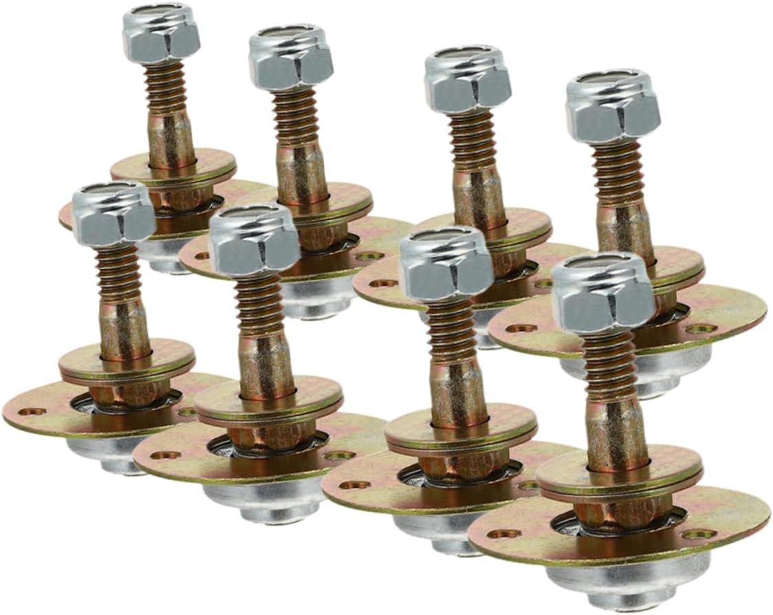 Mikikit Pack of 8 Chrome-Plated Bearing Screws for Rocking Chairs Durable Furniture Fittings Easy Assembly Suitable for Robust and Smooth Rocking Chair Movement