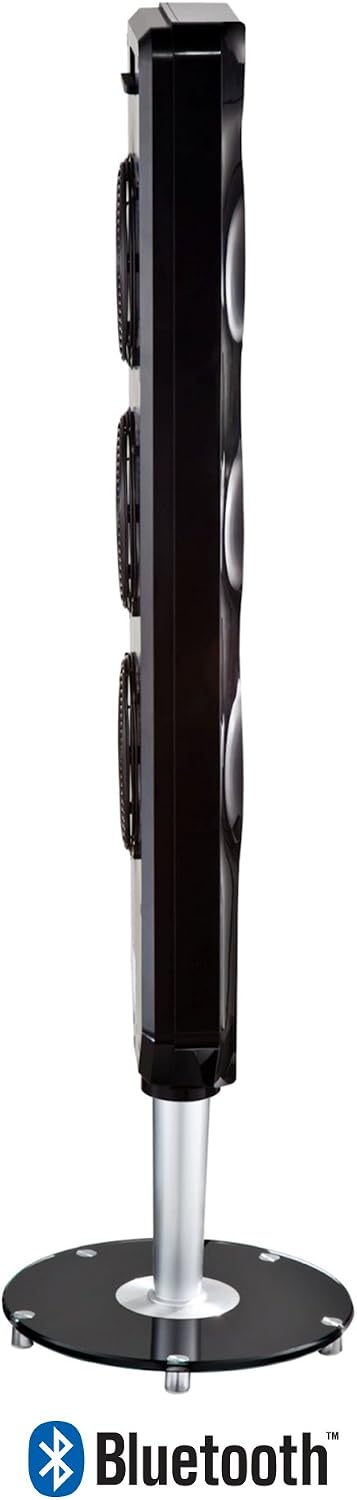 Ozeri 3X Tower Fan (44") with Bluetooth and Passive Noise Reduction Technology, Black