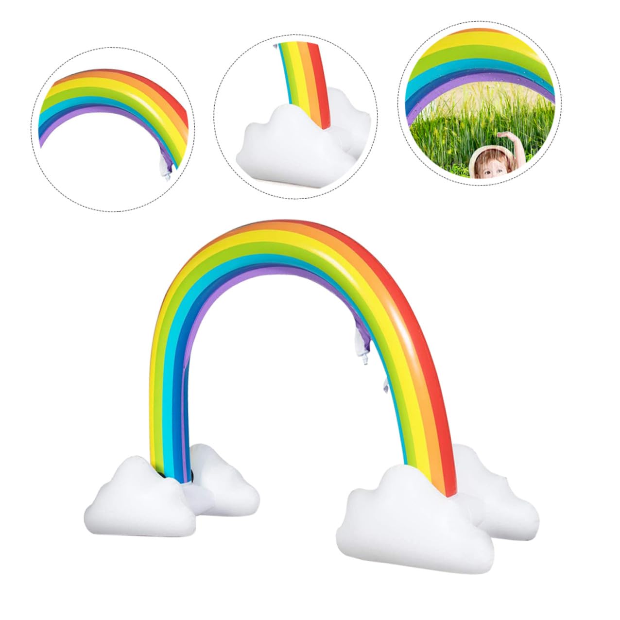 Uonlytech de Riego Inflable Arcoíris PVC 1pieza para Niños