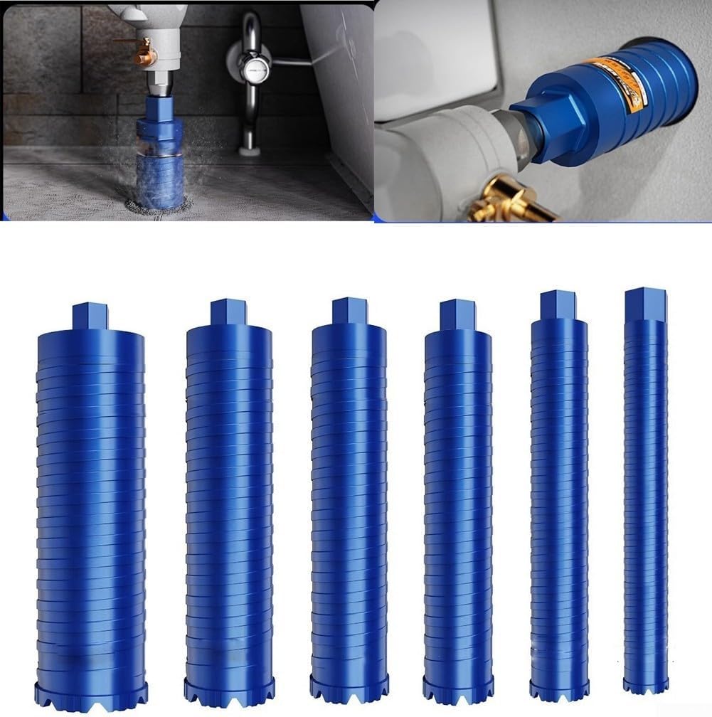 Foret à béton 370 mm avec filetage M22 pour perçage à sec et humide, compatible avec divers dispositifs de forage pour la construction (51 mm)