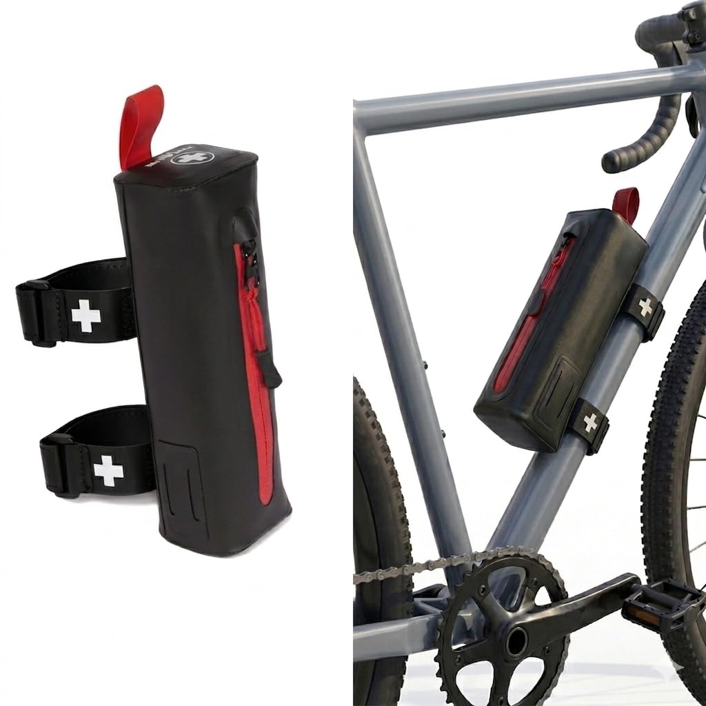 Kit de primeros auxilios para ciclista, compacto y resistente al agua, accesorio esencial para traumas y emergencias