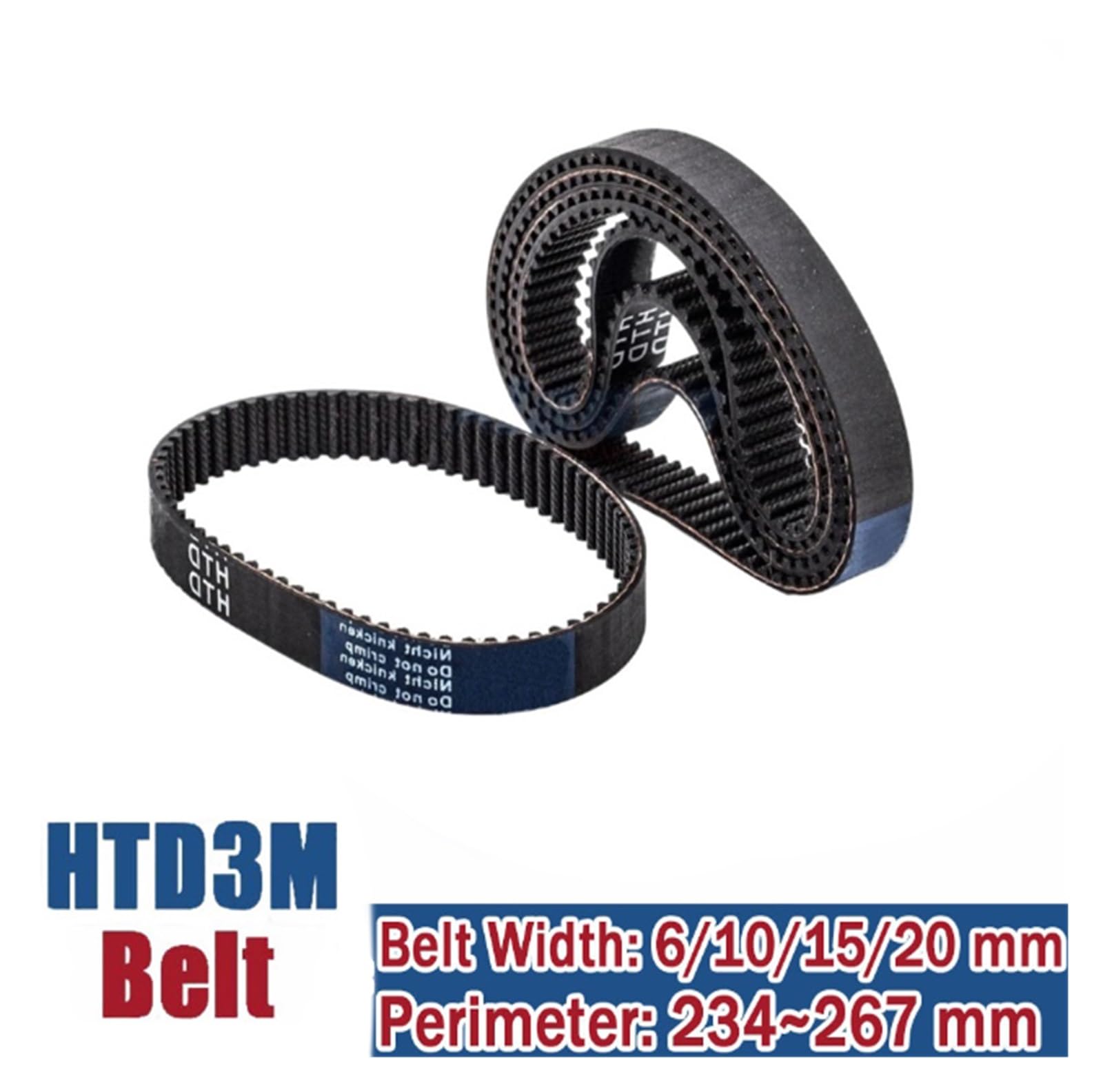 1/2/5/10 Uds HTD 3 M perímetro de correa dentada goma 234-267mm ancho bucle cerrado 6mm(243-3M-(81 Teeth),5pcs 6mm)