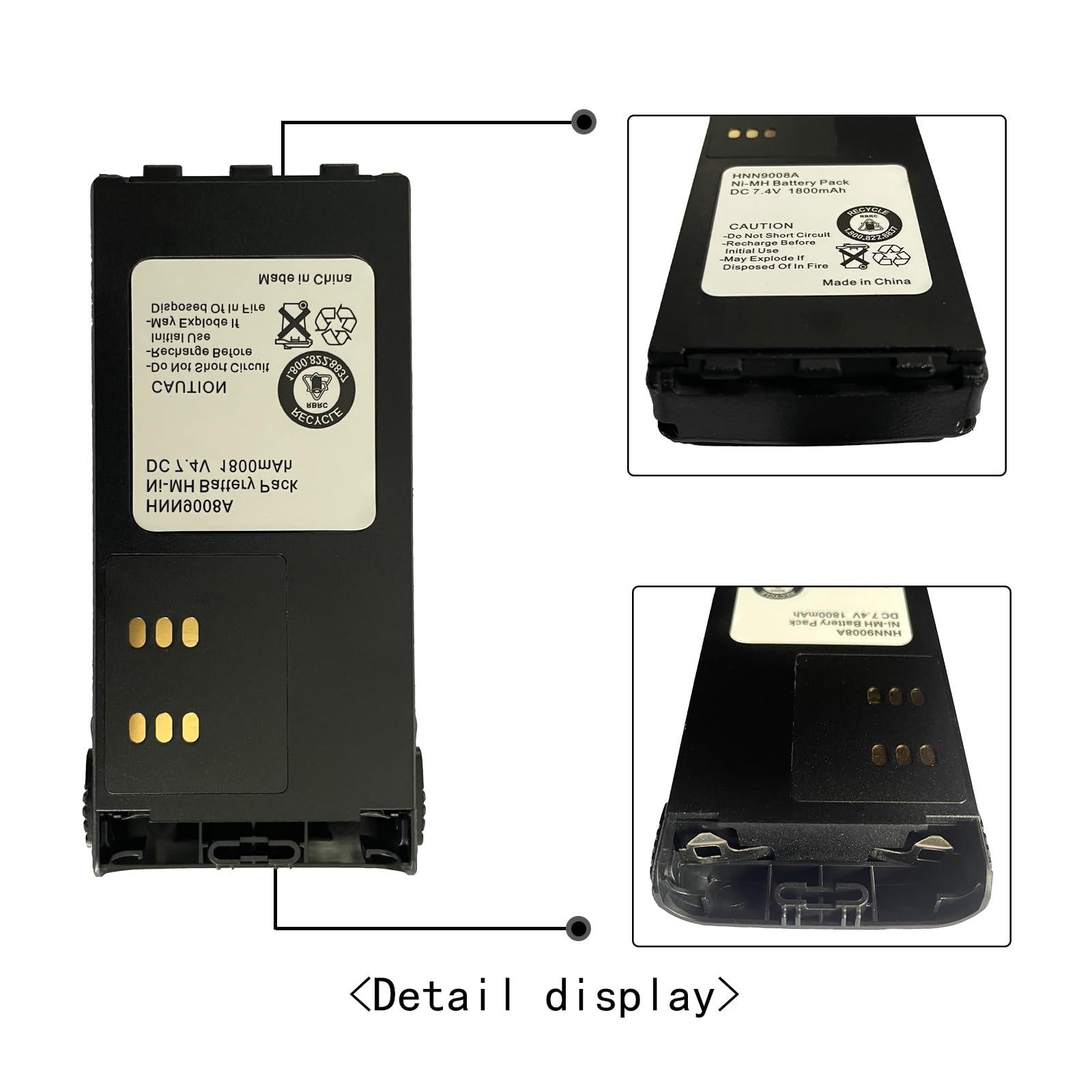1600mAh HNN9008A HNN9009A Ni-MH Batería para Motorola HT750 HT1250 GP320 GP330 GP328 GP338 GP340 GP360 GP380