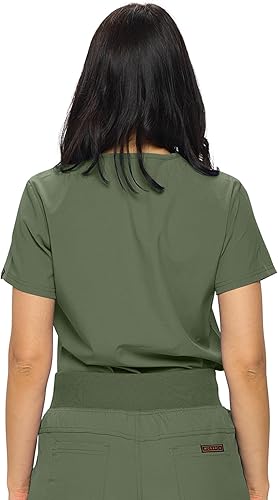 Vista 3 de Camiseta médica para mujer con un bolsillo para mujer