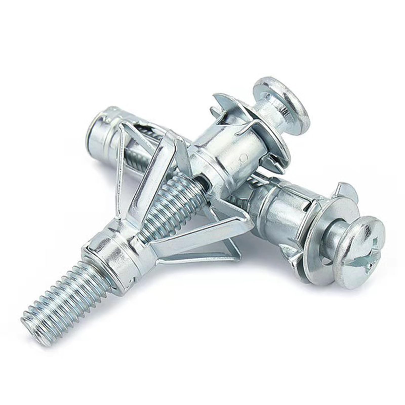 Lxoraziy Pack of 50 Hollow Wall Fixings M6 x 52mm, Plasterboard Fixings Hollow Wall Anchor - Image 3