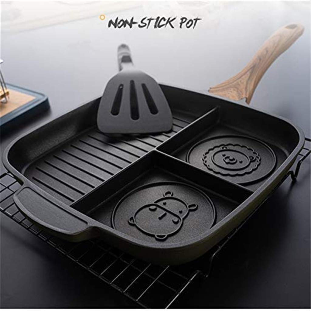 HOHAOO Ei Koekenpan,Non-Stick Pannenkoek Pan Eierpan Aluminium Ontbijt Steak Gebakken Ei Burger Pan Voor Inductie Kookplaat Gasfornuis