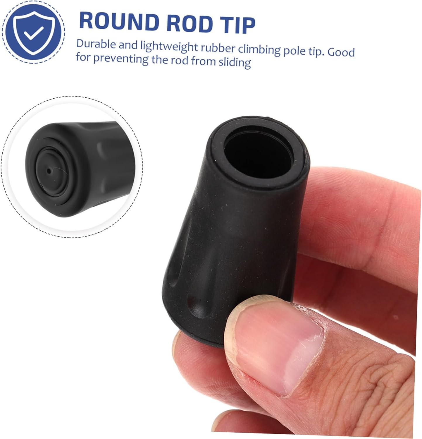 Outdoor Walking Stick Accessories 10pcs Trekking Pole Pads Round Protectors for Hiking Poles Anti-Slip Tip Covers