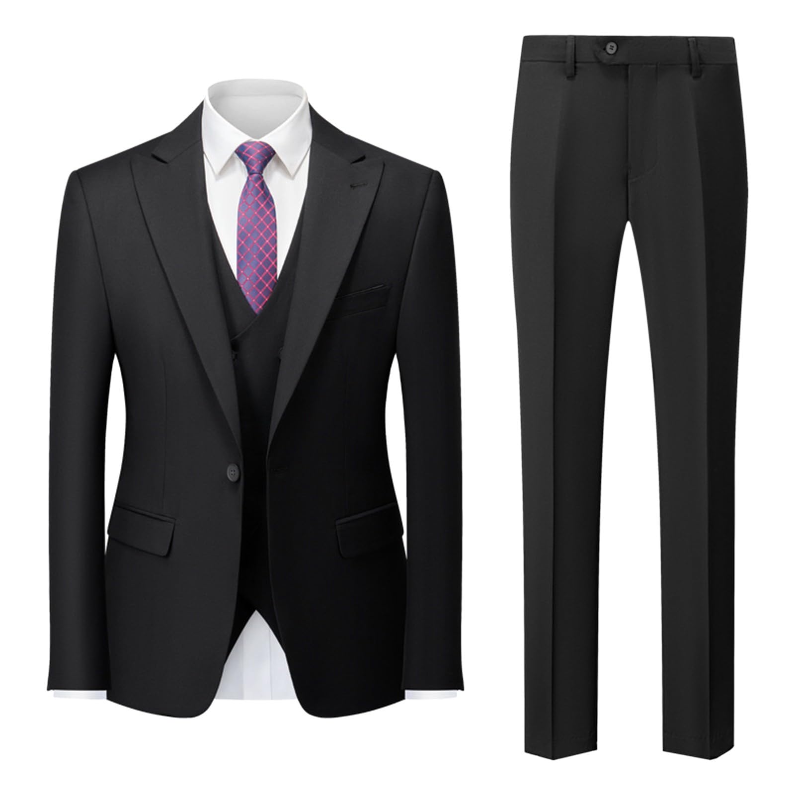 Trajes Camperos Hombre para Hombre, Traje de Vestir para Novio de Boda, Abrigo, Pantalones, Chaleco, Conjunto de Tres Piezas Trajes Piezas