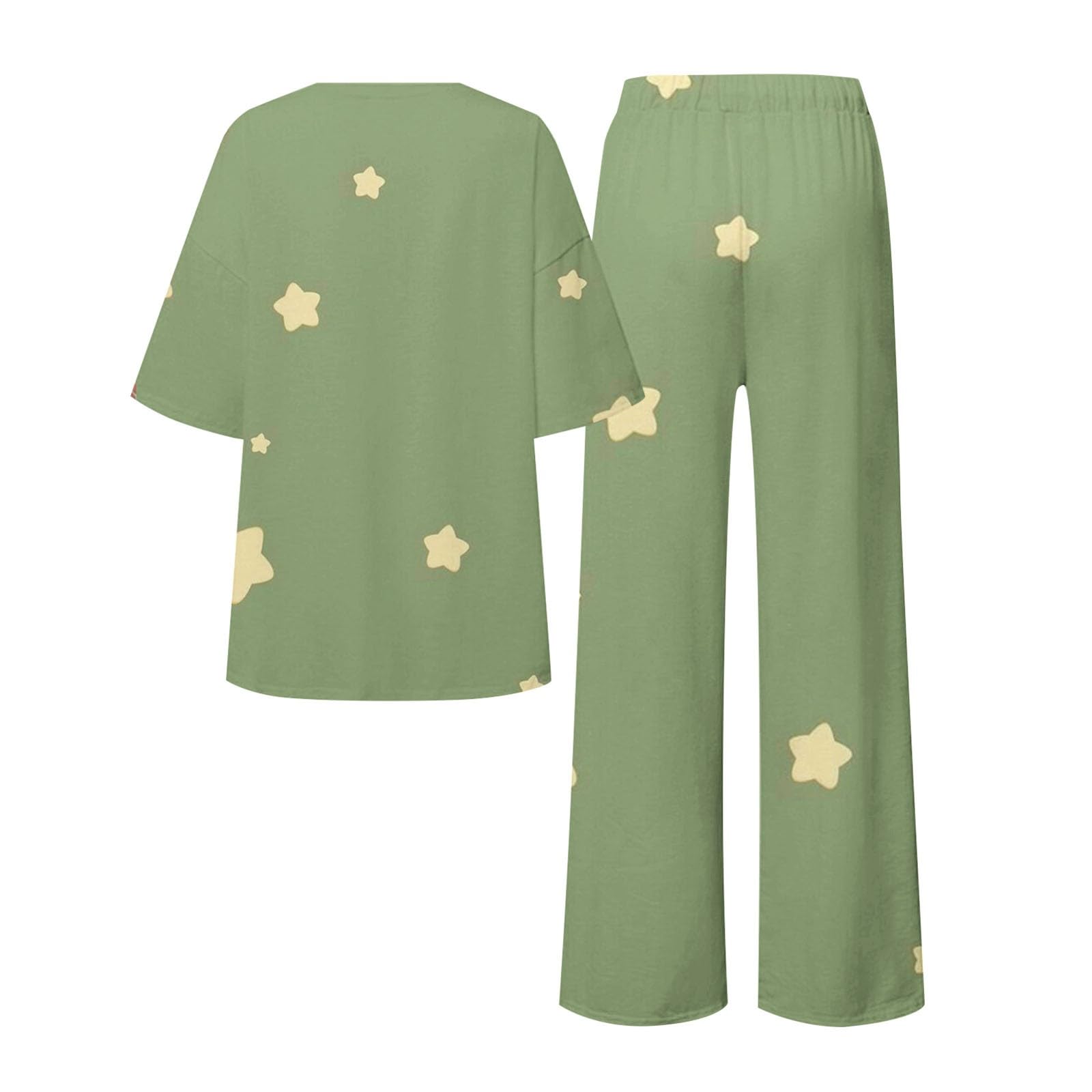 Pijama de mujer de manga corta y pierna larga - Pijama largo de verano para mujer