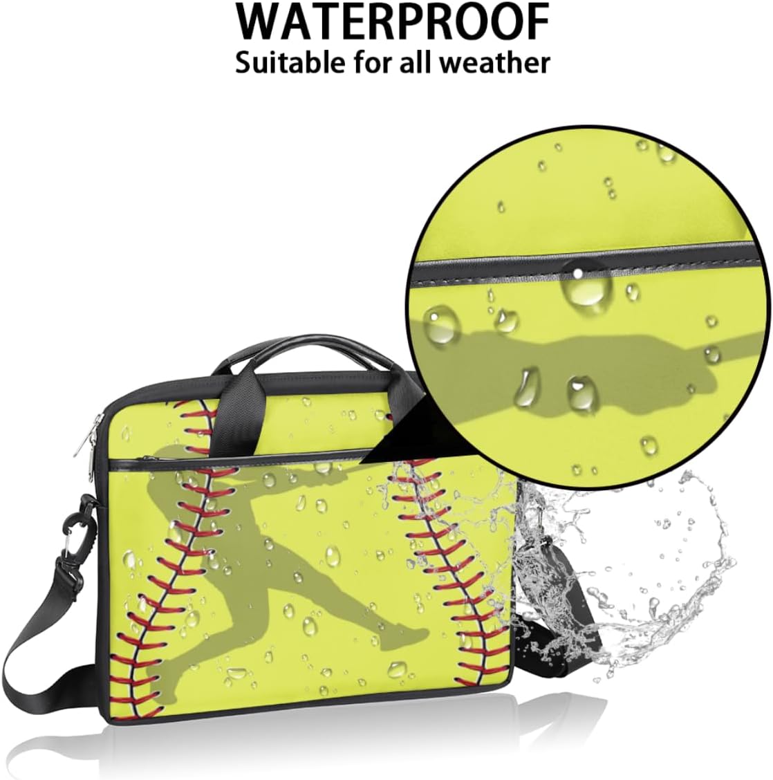 Laptop Shoulder Bag for Men Women Cow Print Sunflower Slim Briefcase Messenger Bag Waterproof Laptop Bag Carrying Case