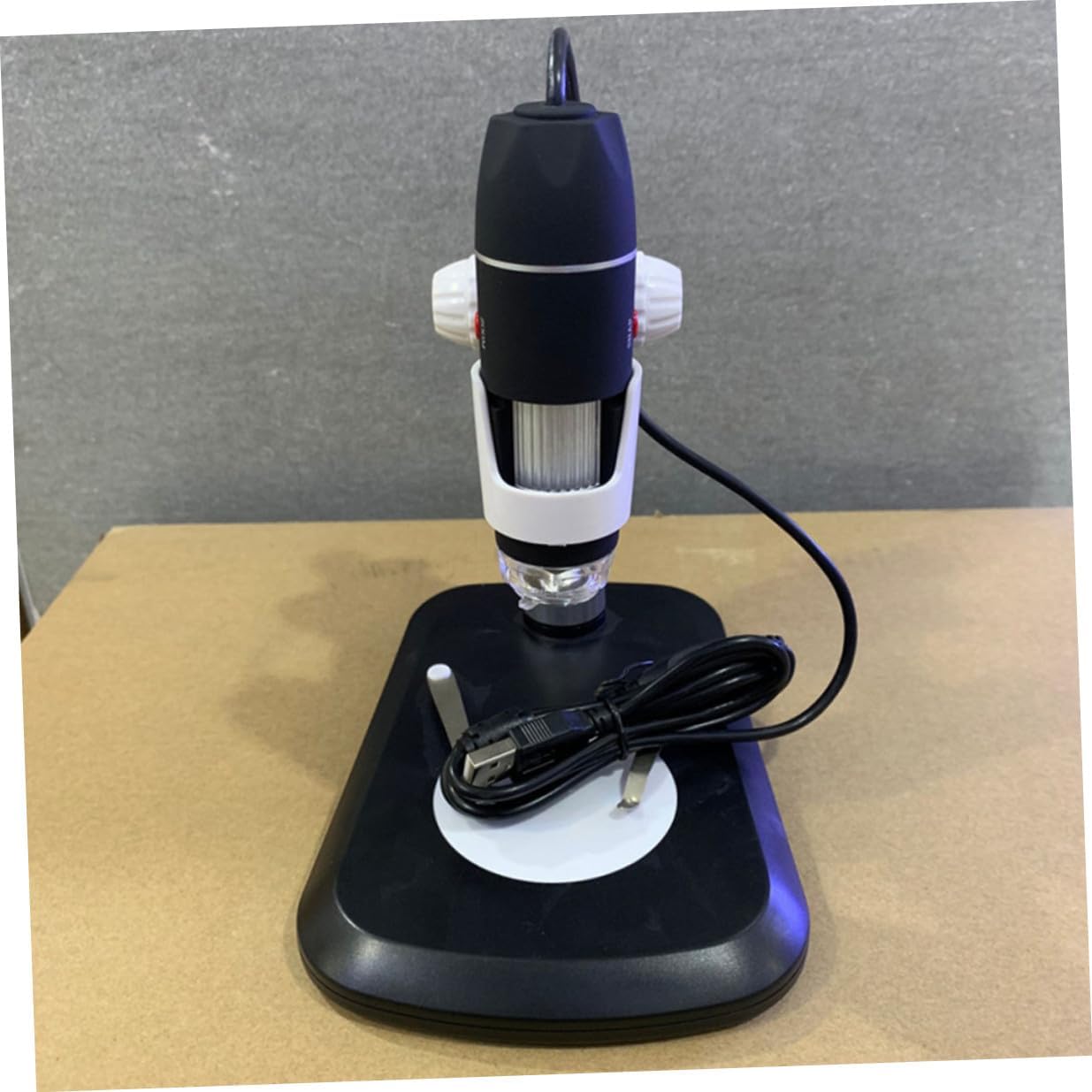 DOITOOL Portable Electron Microscope Digital Loupe with LED Light for Jewelry Stamp Circuit Board Inspection and Teaching Versatile Detecting Device in Black