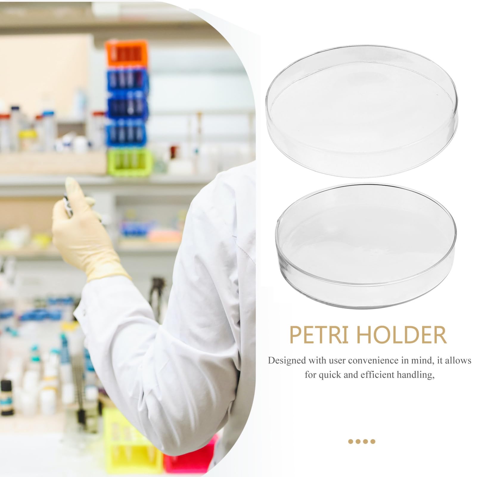 Platos Petri de Vidrio Borosilicato Esterilizados y Autoclavables Resistente Altas Temperaturas para Celular y Biológicos