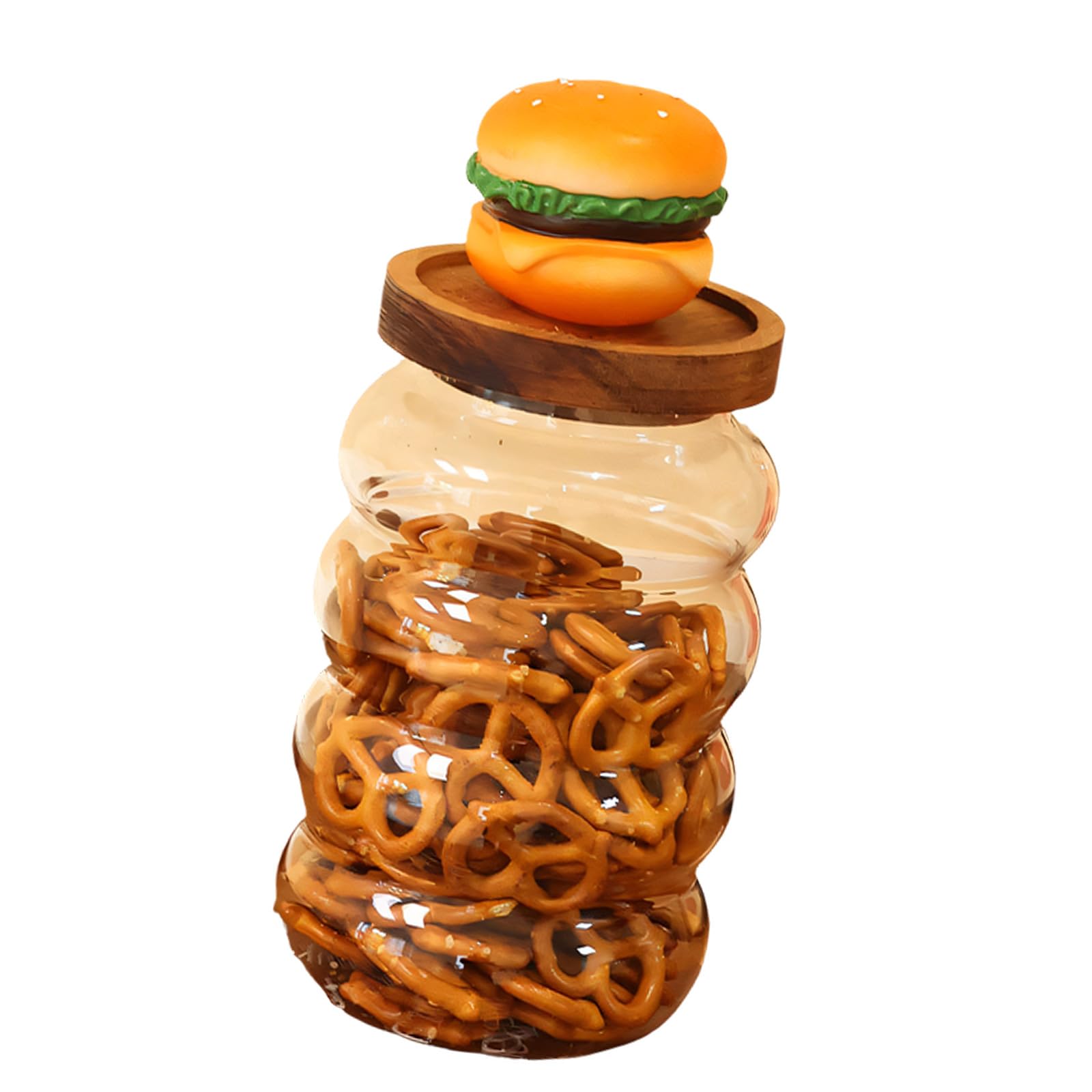 Osniyaw C Glass Storage Ontainer With Wooden Lid For Spice And Offee Storage Ontainer