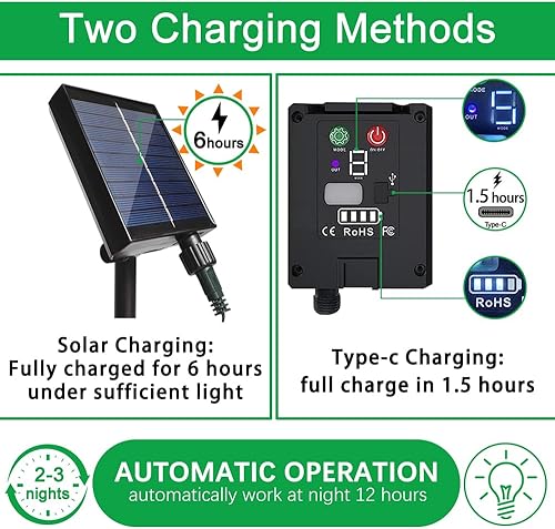 Miniatura 5 de 600 luces LED solares para cortina al aire libre, control remoto, glorieta, cascada, guirnalda de luces para colgar en la pared, patio, boda,