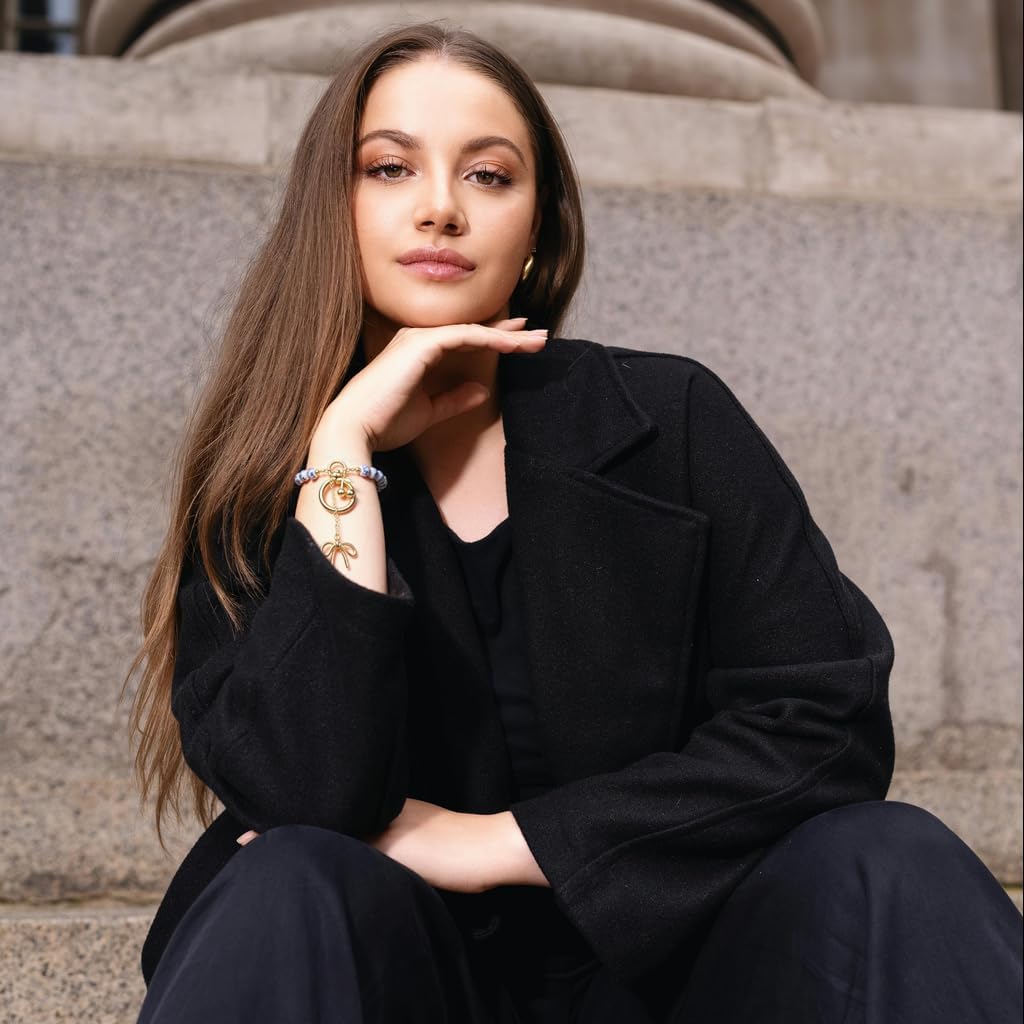 Cherry Keychain Wristlet Bag Charms for Women,Beaded Bow Keychain Wristlet Key Ring Bracelet Car Key Chain for Women - Image 5