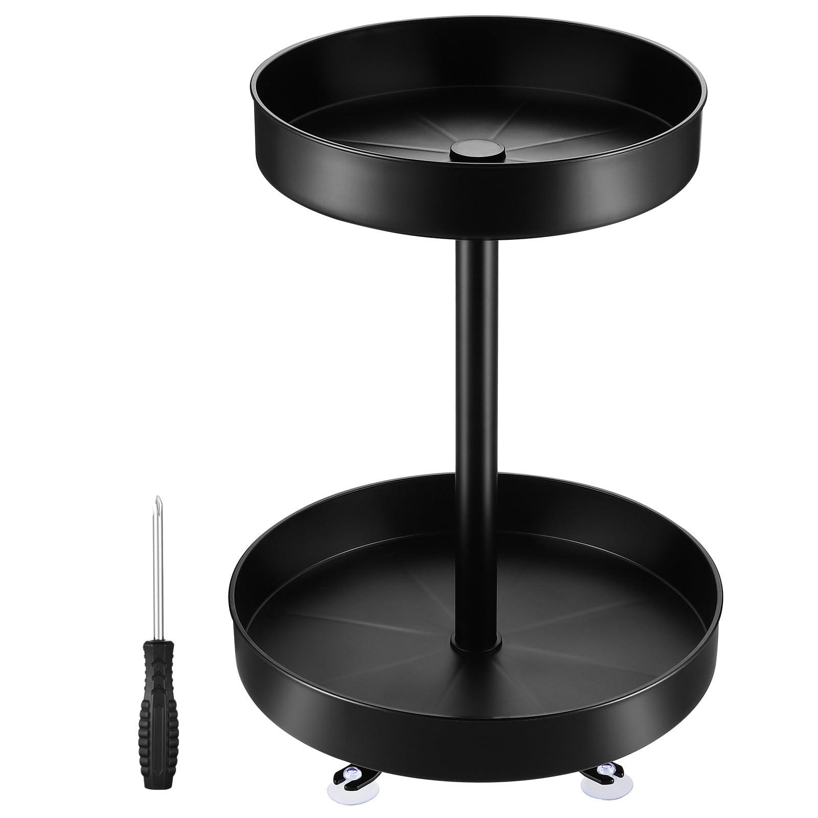 DOITOOL Estante Giratorio para Condimentos de 12 Pulgadas, Organizador de Cocina Bordes Elevados, Carrusel Rotativo para Almacenamiento de Especias, Porta Condimentos para Hogar