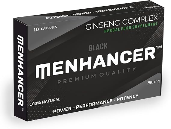 Enhance Your Performance - Extra Strength Performance Enhancing Pills, Stamina Endurance Booster Black Supplement Pills for Men - 10 Ginseng Capsules
