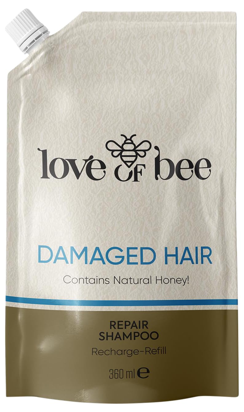 Komili 1878 Love of Bee Yıpranmış Saçlar için Doğal Bal İçeren Yoğun Onarıcı Premium Saç Bakım Şampuanı - Refill 360 ml