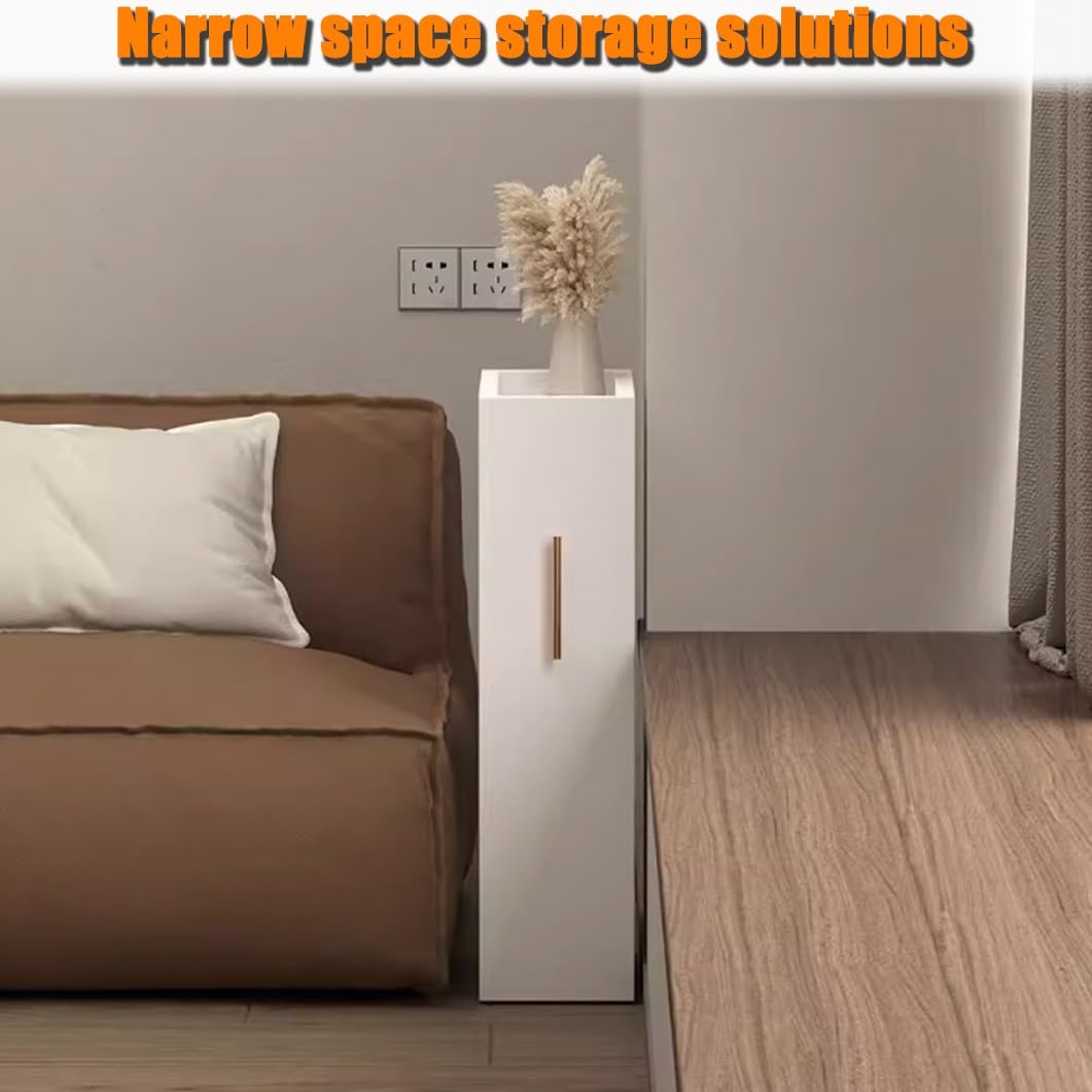 YVYKFZD Carrello Portaoggetti Sottile a 3 Livelli, Carrello Stretto, Carrellos da Cucina con Ruote e Maniglia, Carrellos Carrellino Organizer da Bagno in Legno(Light Brown A,15cm/5.9")