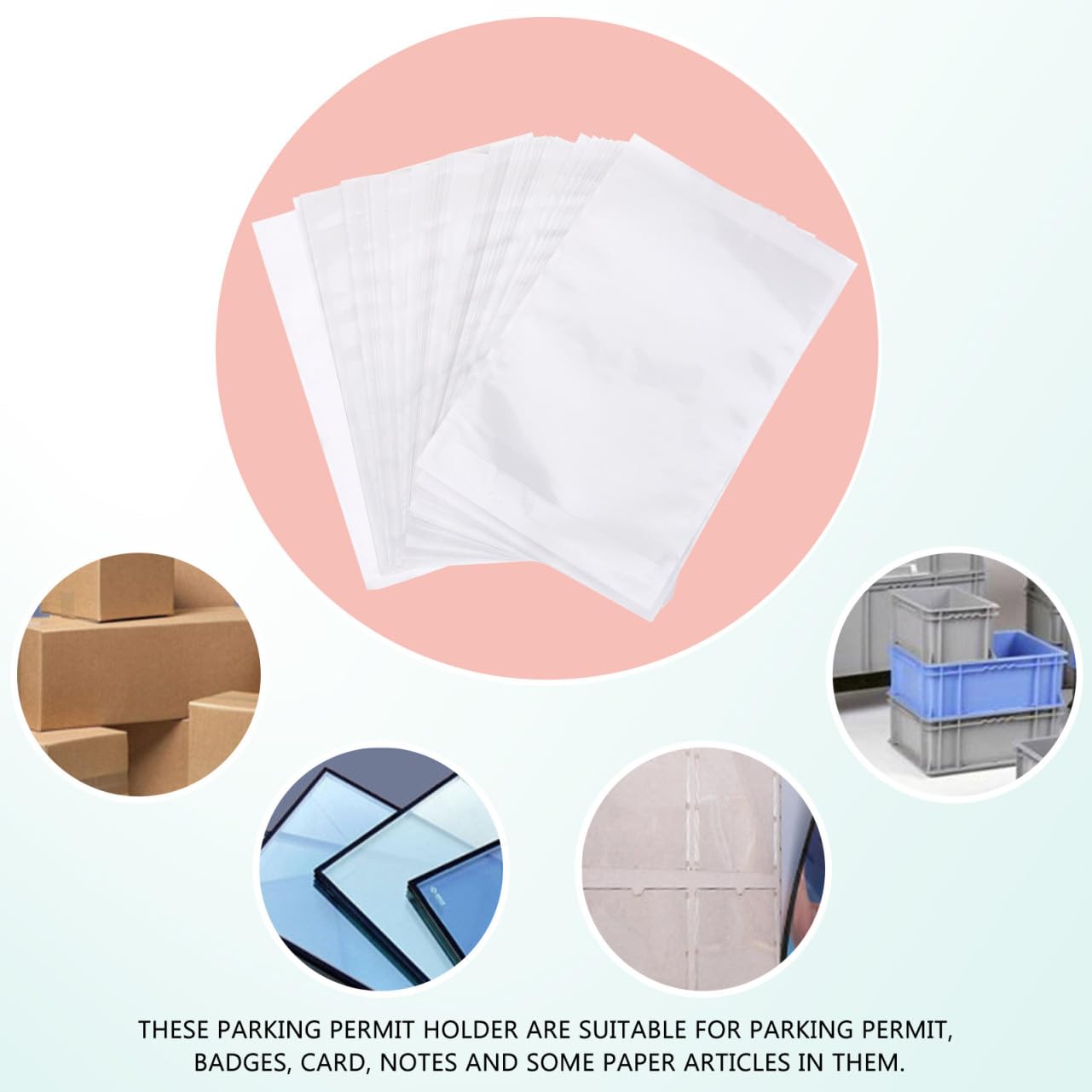 DOITOOL 400 Pièces Pochettes Étiquettes Autocollantes Transparentes pour de Colis Pochettes Adhésives Expédition pour Cartons Protection Facile des Étiquettes Adresse