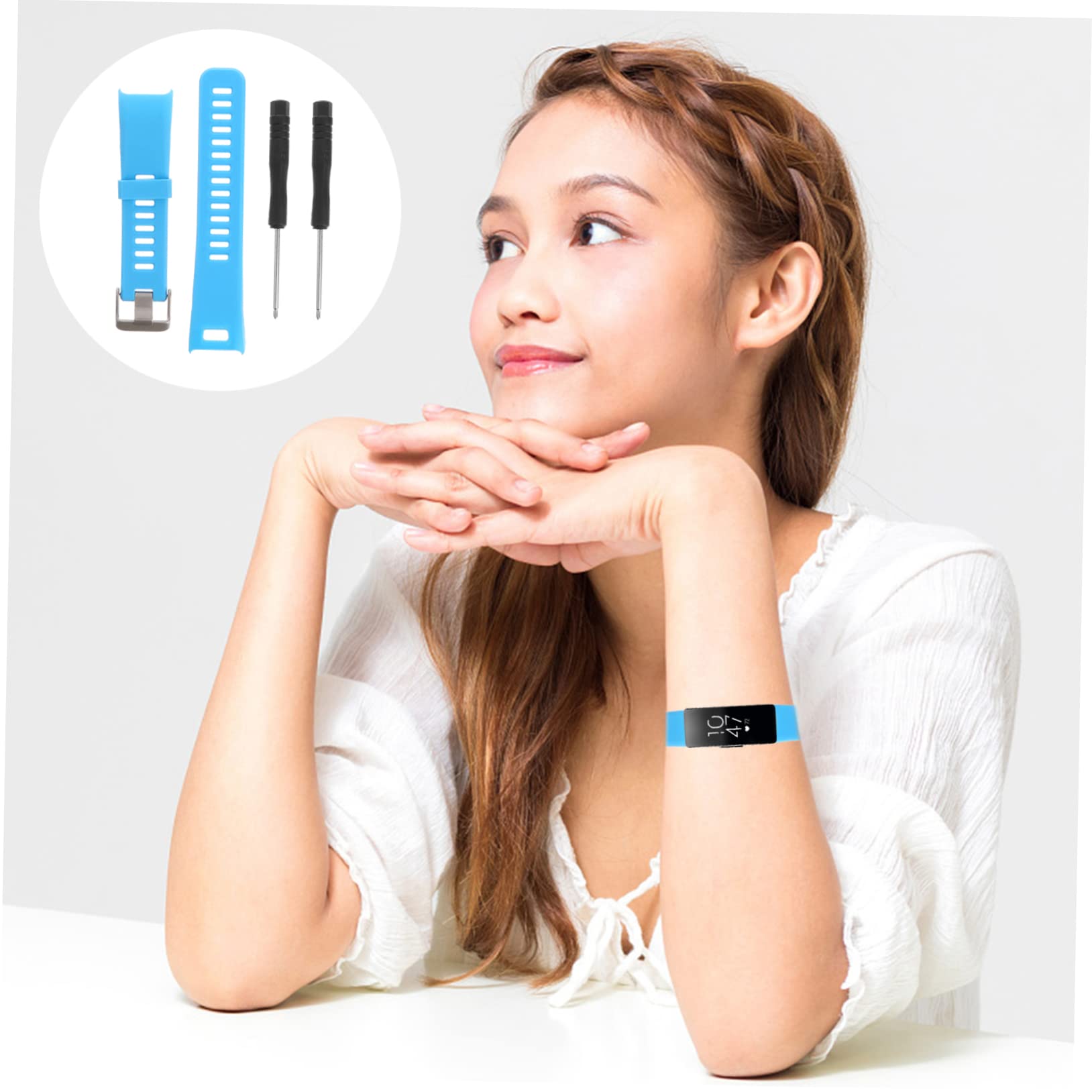 ibasenice Bracelet de Montre Silicone Accessoire pour Montre Connectée Fermoir à Dégagement Rapide pour Homme et Femme