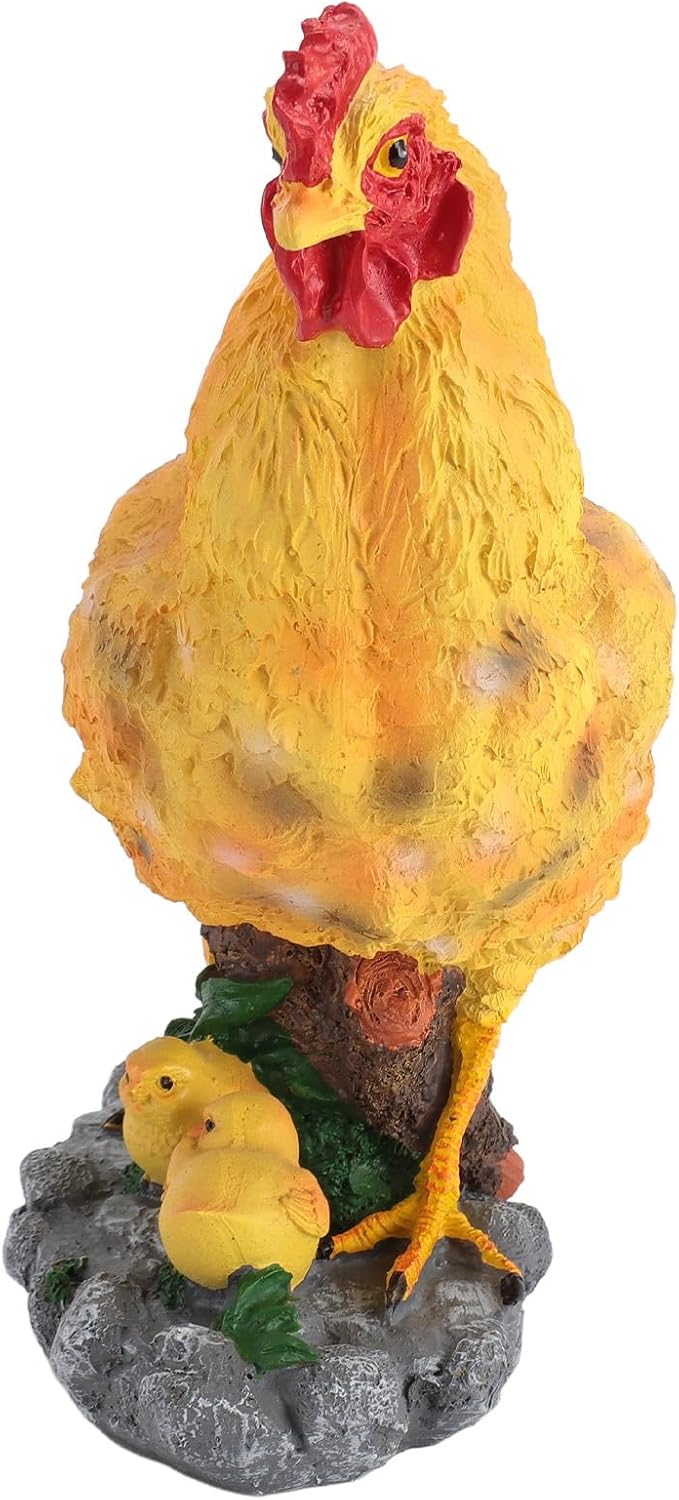 SUNGOOYUE Hen Fairy Garden Accessories Chick Figurine Landscape Desk Decor Ideal Fairy Garden Enthusiasts