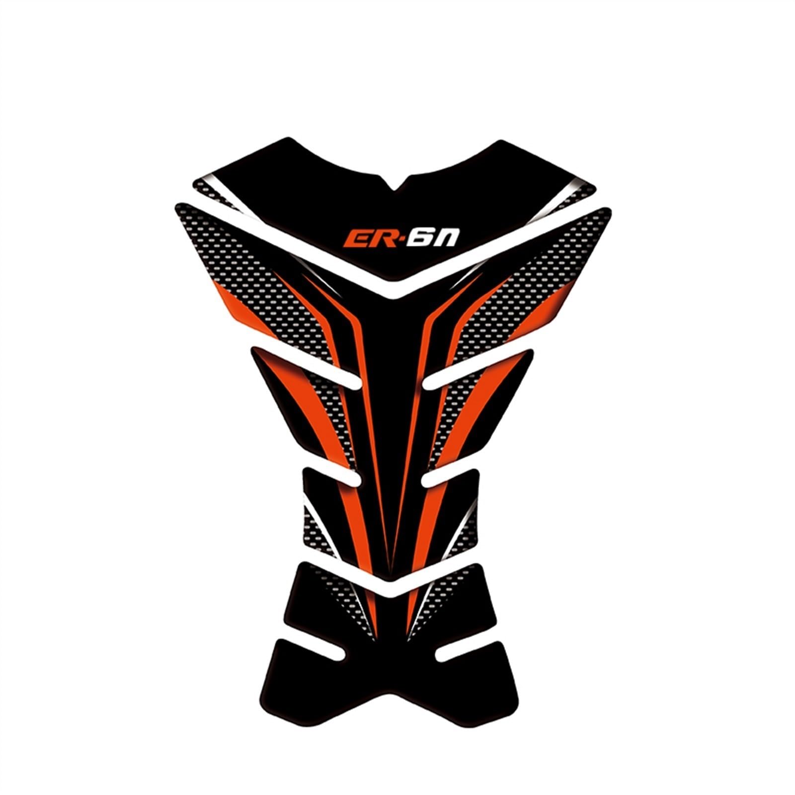 Motorcycle Sticker Emblem Protection Tank Pad Decal Fishbone for Kawasaki for ER6N for ER-6N All Years Protection(Color1)
