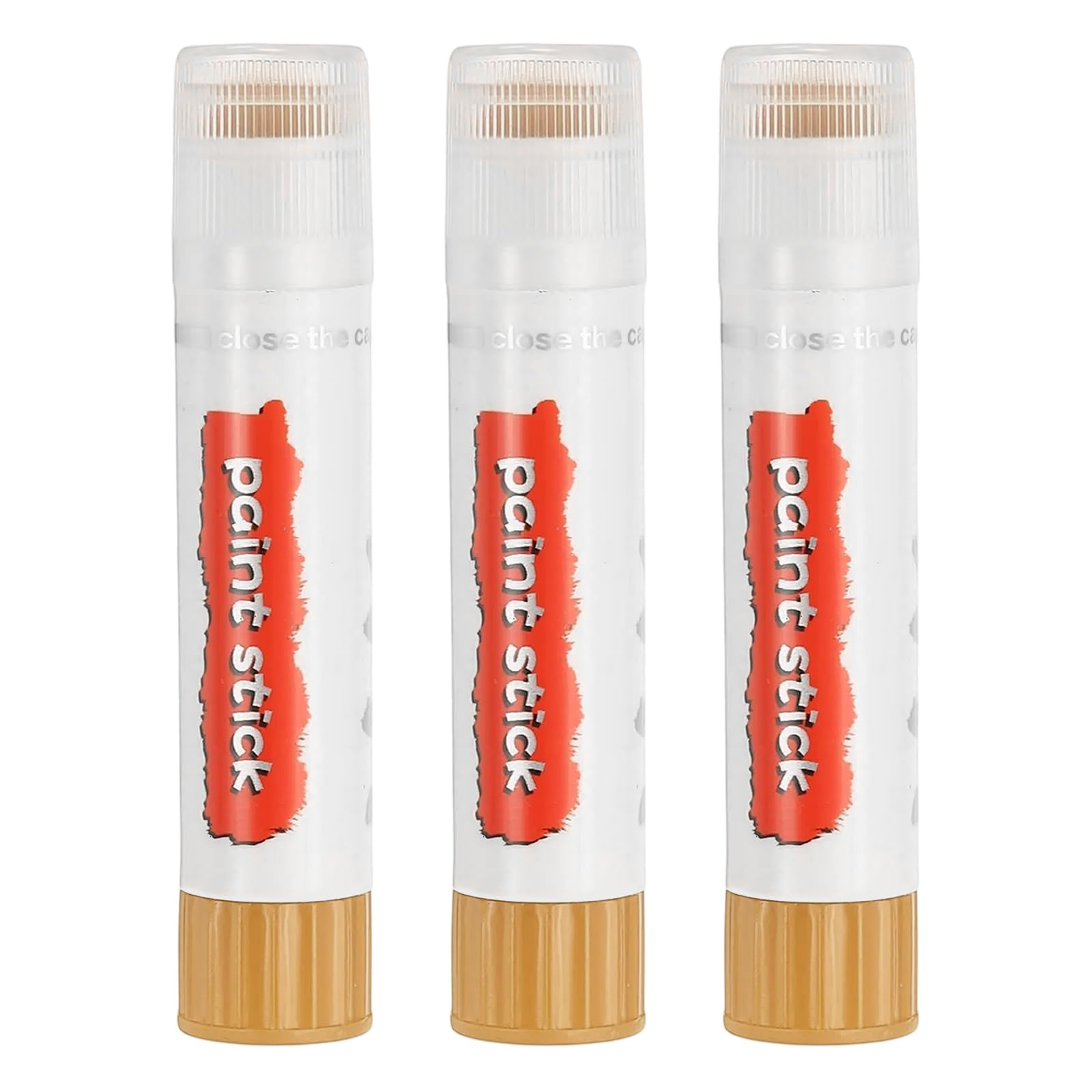PATIKIL Solid Tempera Paints, 3 Pcs Washable Quick Drying Paint Sticks Paint Pens for Artists Beginners Art Supplies, Yellow Ochre