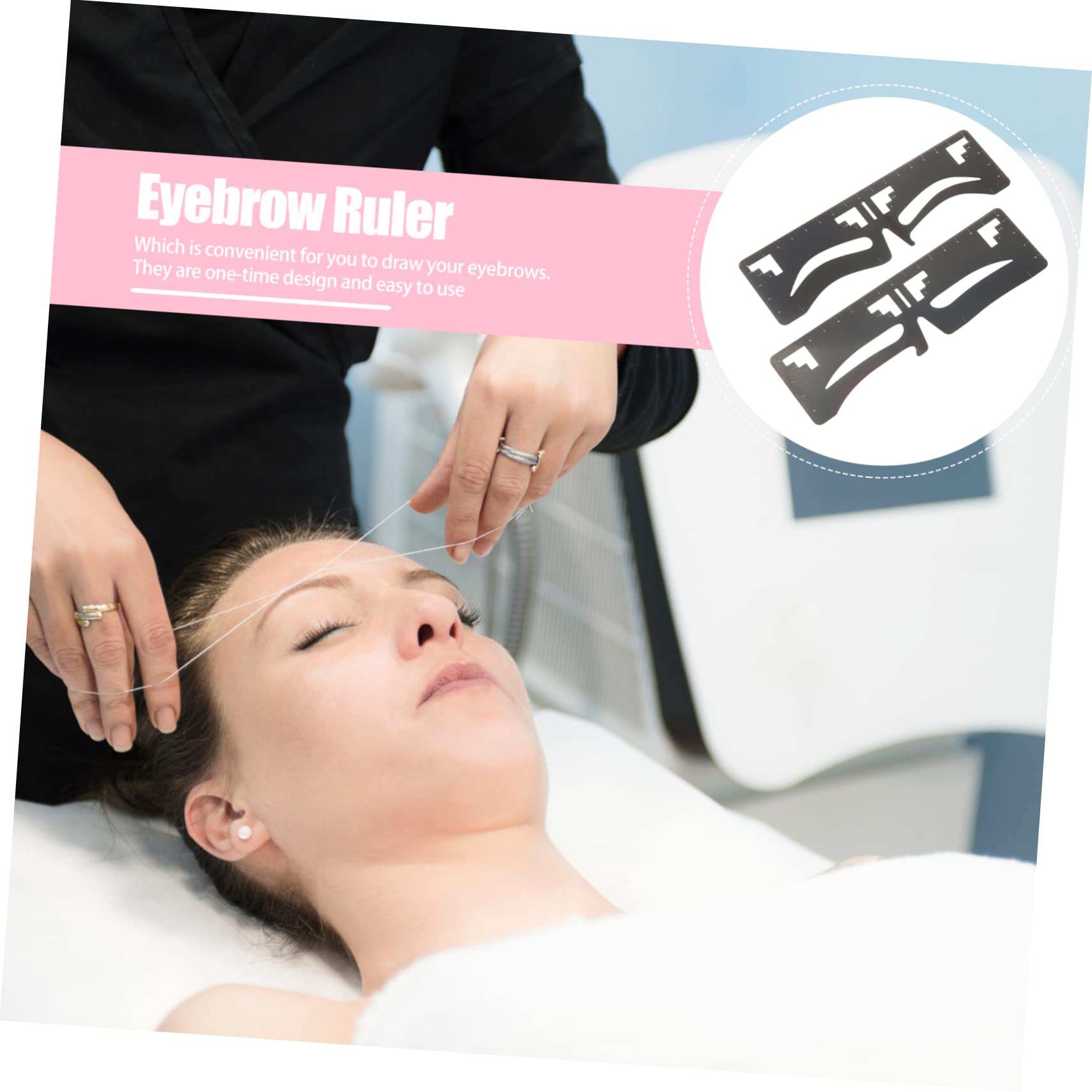FRCOLOR 5 Set Di Righelli Per Sopracciglia Simmetrici Guida Per Sopracciglia Stencil Per Trucco Da Donna 2 Pezzi * 5