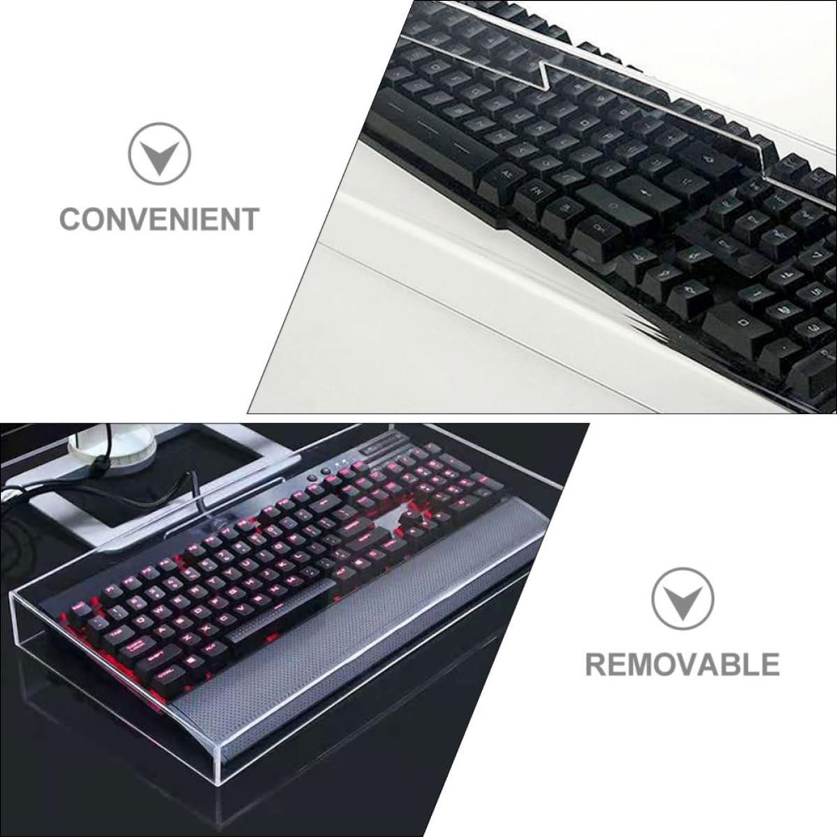 Transparente Tastaturschutzhülle Staubschutz für Acryl mit Desktop