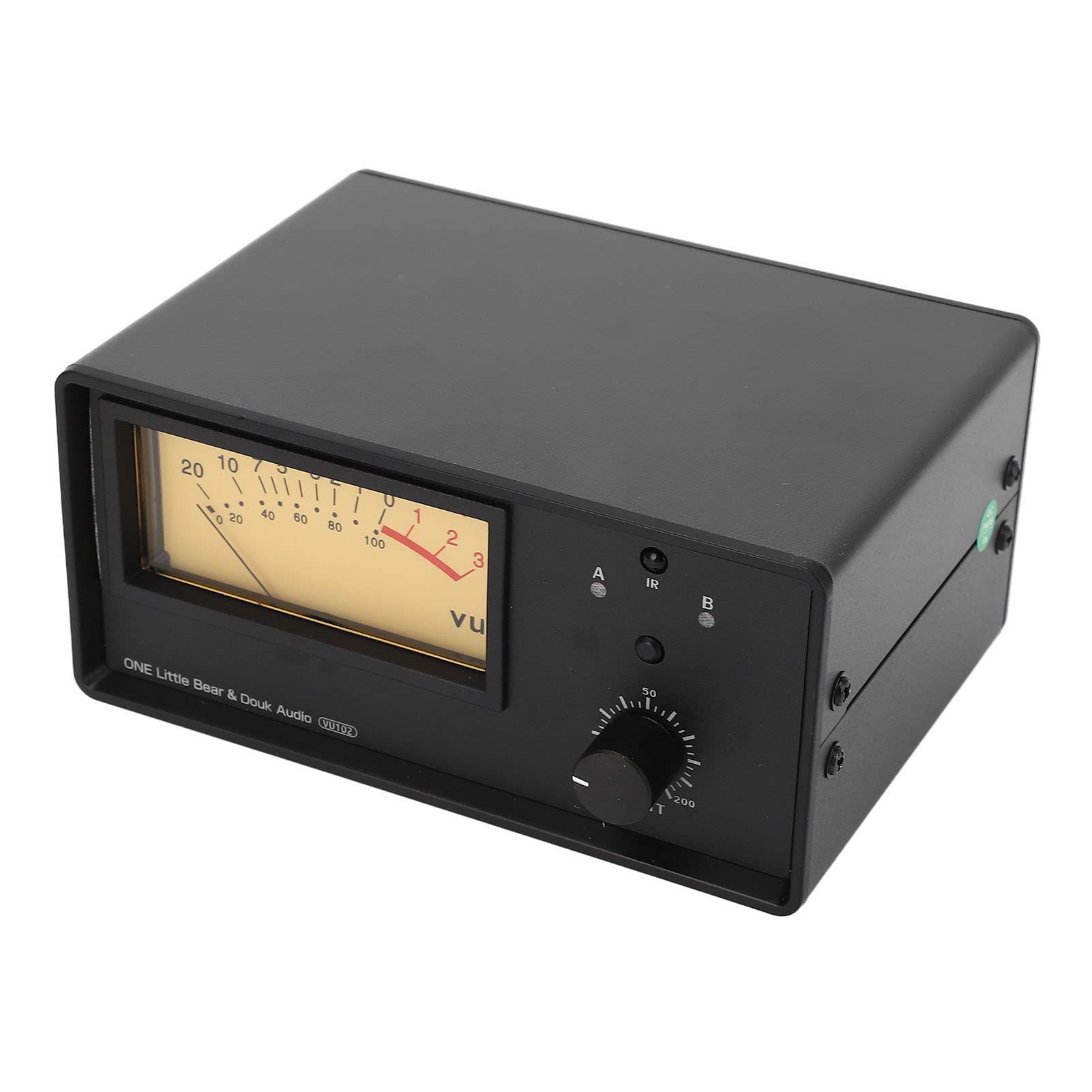 Haofy Wzmacniacz 200W Przełącznik Wyboru Głośnika Przełącznik Rozgałęźnika Miernik Poziomu VU Rozdzielacz Audio dla Audiofilów Pilot