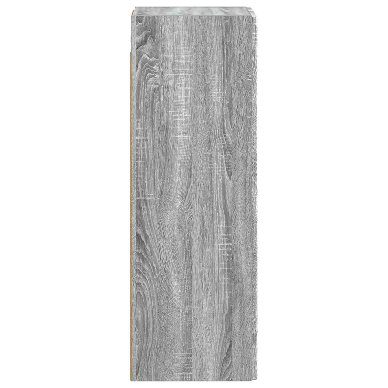 Gecheer Wandmontierter Badezimmerschrank Grau Sonoma 33 x 34,5 x 100 cm, Moderner Badezimmerschrank Stauraum-Schrank für Make-up Waschbecken Gästebad890528