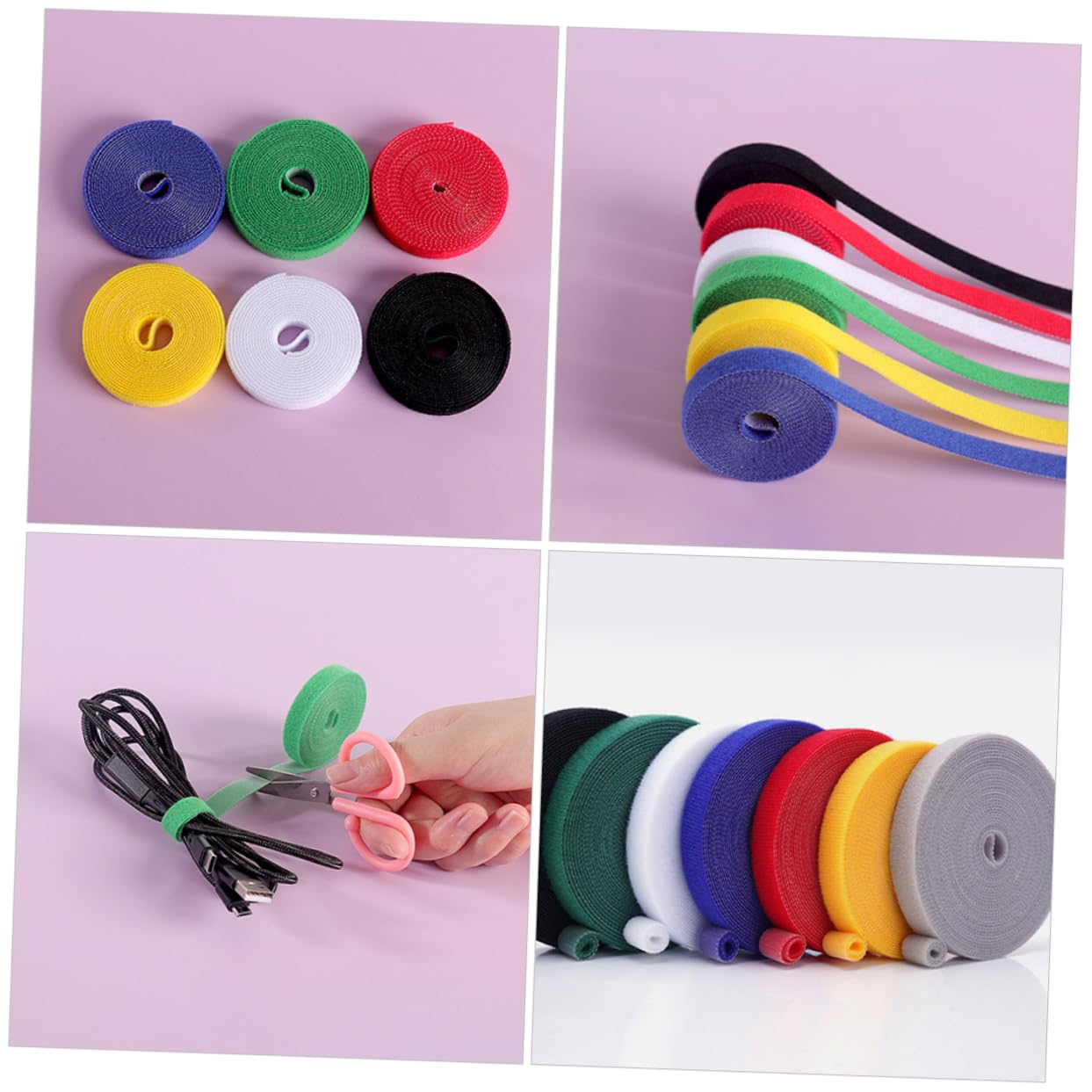 VANZACK 5 Series Correas De Plantas Cable Sujetar Negro Amarre De Alambre De Planta Mini Lazos De Alambre Lazos De Nailon para Jardín Lazos De Jardín para Los Árboles Nylon 7 Piezas X 5