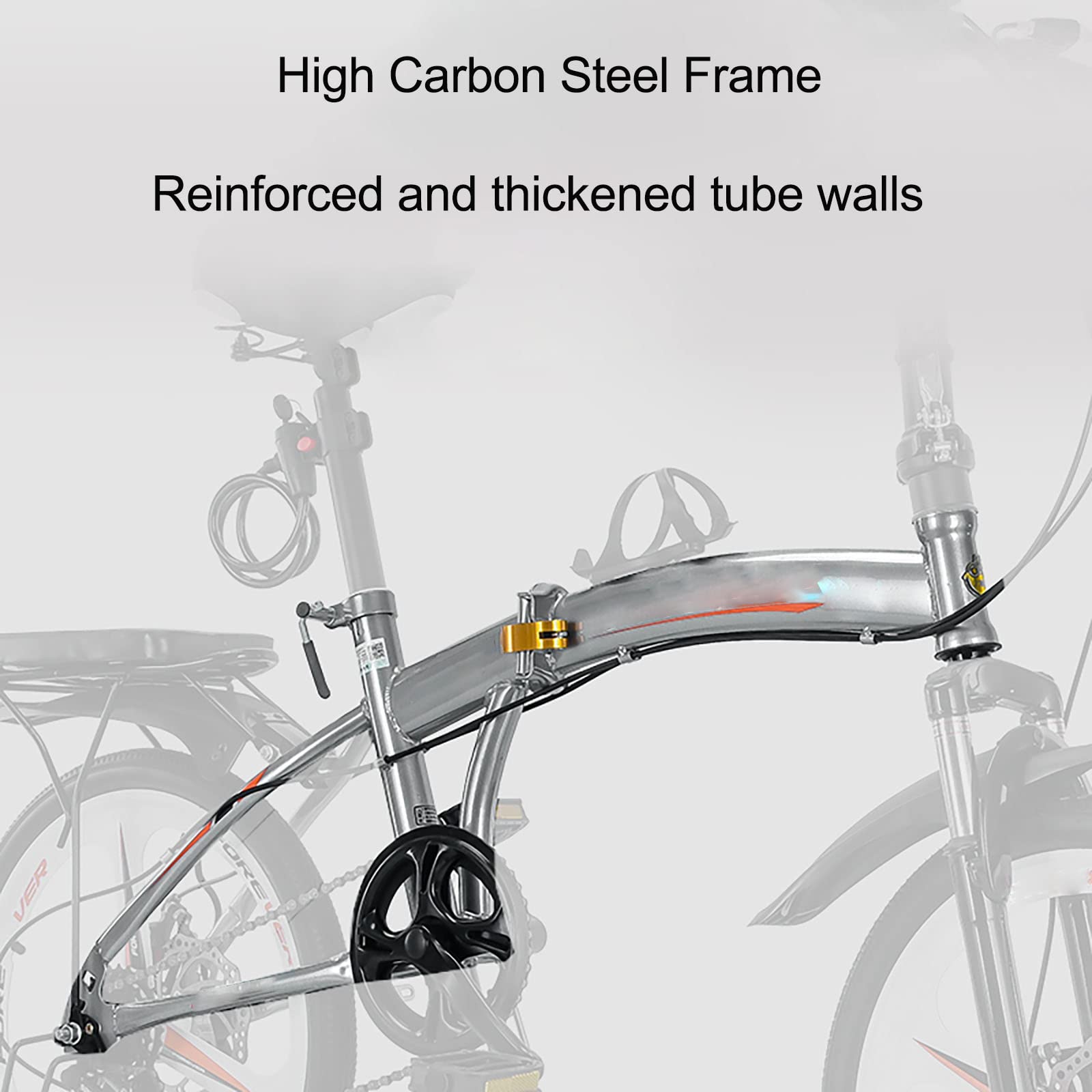 Amazon | 可変速折りたたみ自転車、6速20インチ折りたたみ自転車