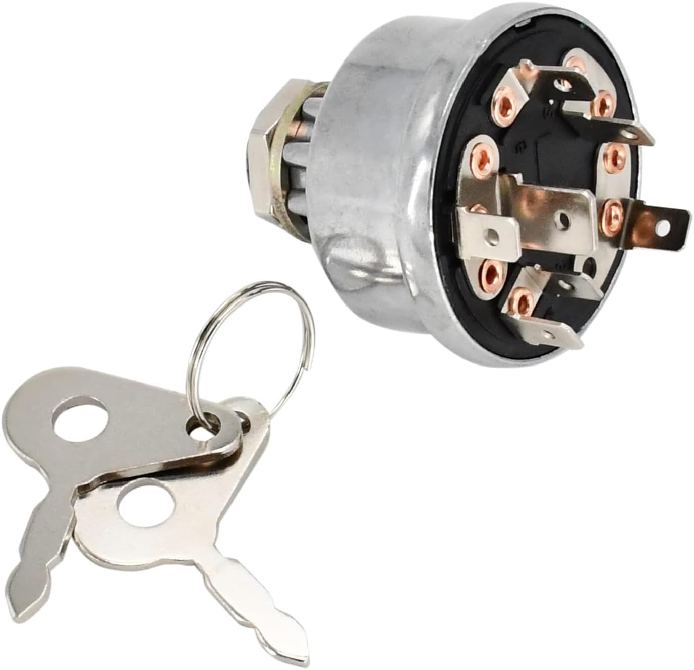 Ignition Switch,Ignition Starter Switch with 2 Keys E7NN11N501AB with Ford Tractor Loader 2000 2300 2310 2600 2610 3000 3055 3100-3150 3230 3300 3430 3600 4000 5000 Replace D5NN11N501A D3NN11N572A