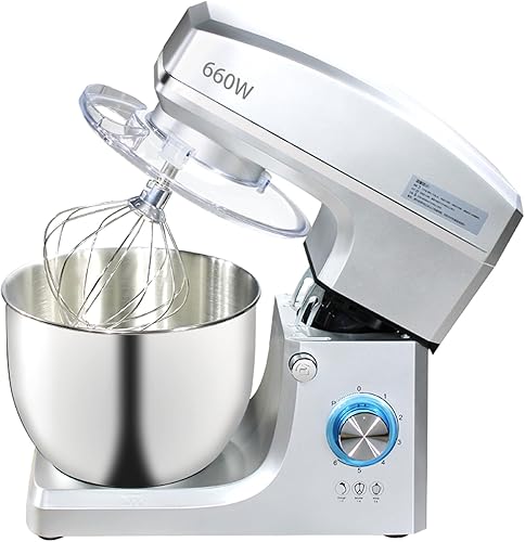 Mezclador vertical de 110 V US Plug 7L, mezclador vertical de cocina comercial y doméstica de 660 W, mezclador de masa vertical de cabeza inclinable