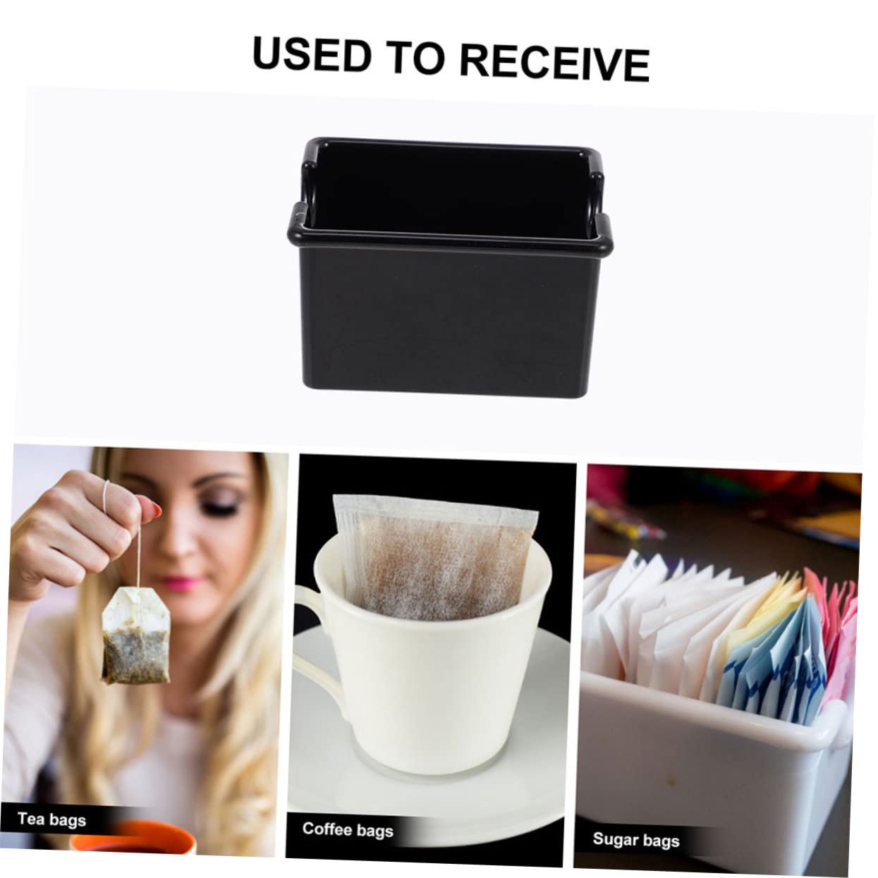 GRIRIW Tea Bag Organizer Small Tea Bag Case Sugar Container Countertop Organizer