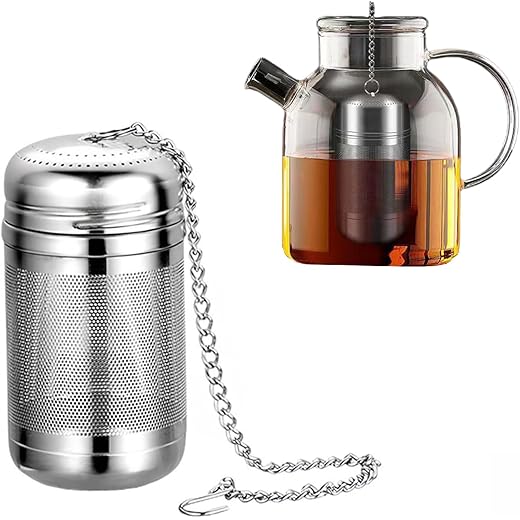 Tea Infuser 304 Stainless Steel Tea Strainer with Chain Hook