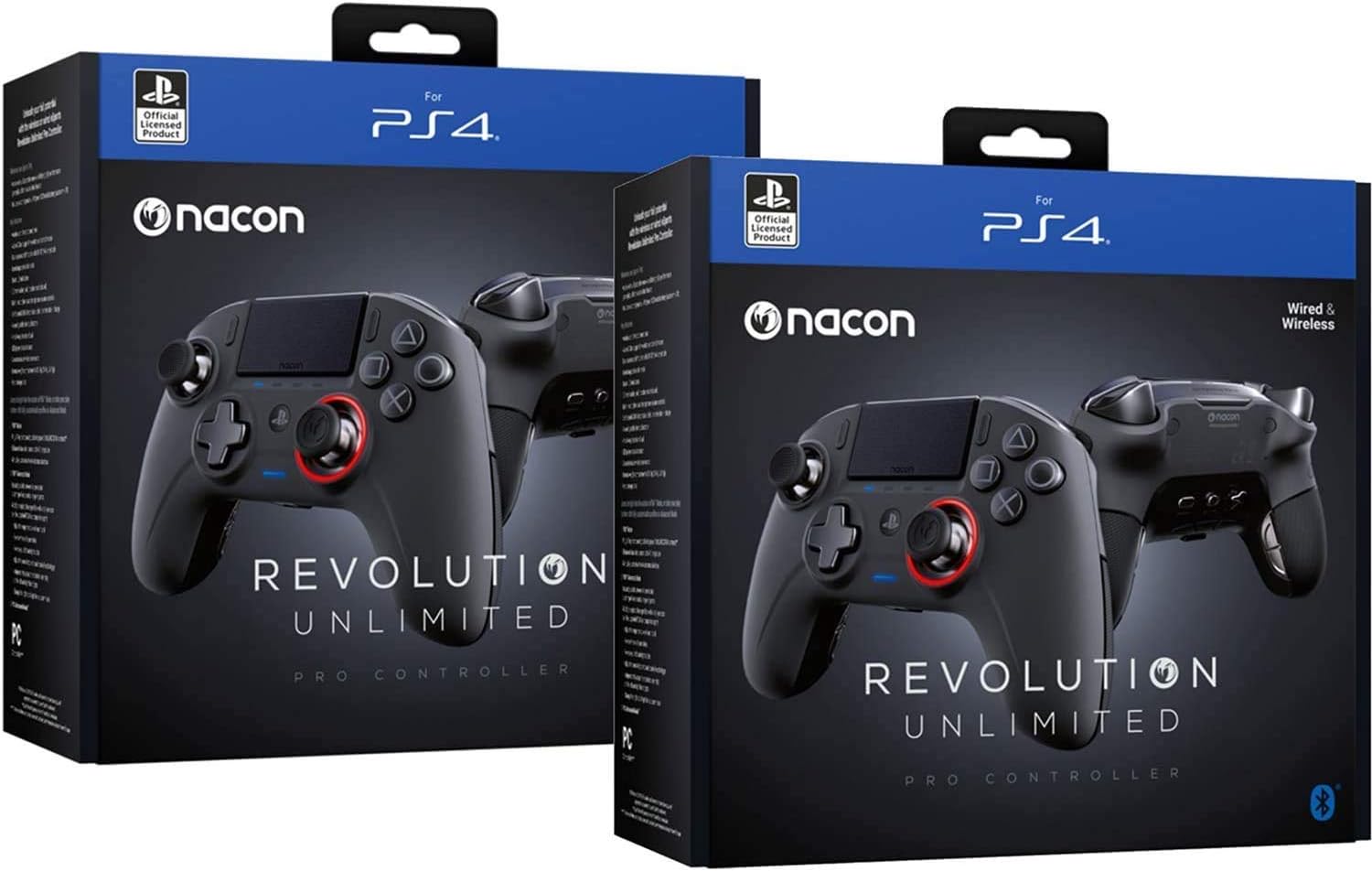 NACON 2 Pack Controller Esports Revolution Unlimited Pro V3 PS4 / PC - Wireless/Wired - Nacon-311608 Team Bundle