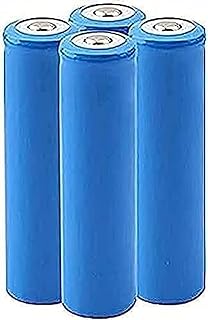 Aa Rechargeable Battery 4 Pcs 3.7 Ion Battery 5000mah Large Capacity ICR Battery Button Top Batteries for LED Flashlight Torch, Head Lamp,Doorbells