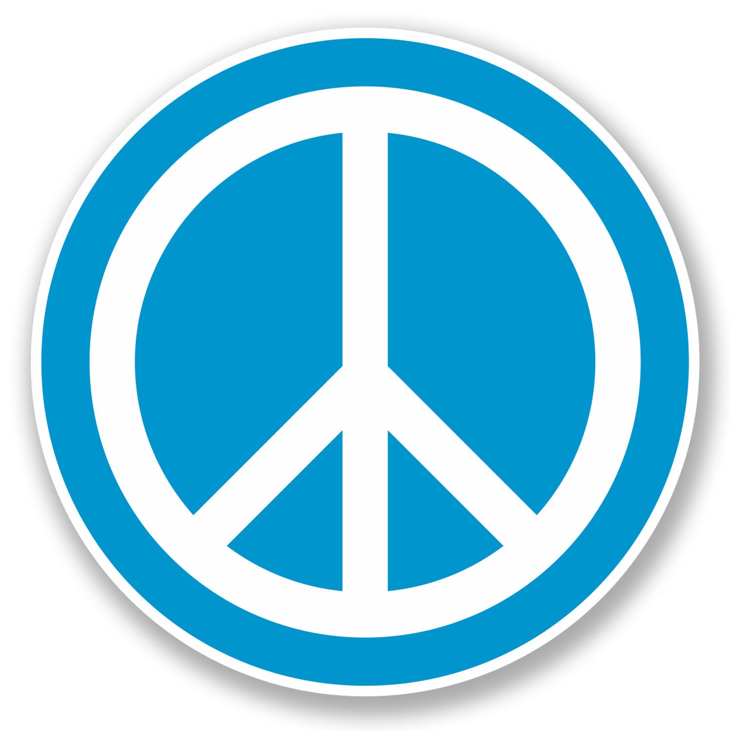 Destinationvinyl Multi 2 X 10Cm Peace Vinyl Sticker Symbol Hippy Camper Van Badge Blue Surf #5609 (10Cm X 10Cm)