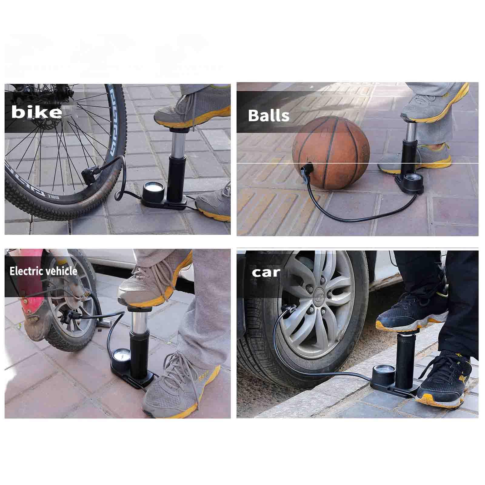 Stand Fußpumpen Luftballonpumpe Luftpumpe Luftmatratze Pumpe Ballonpumpe Klein Handpumpe Manuell Camping Fußpumpe Fahrrad Auto Fußluftpumpe 160PSI Mini Tragbar