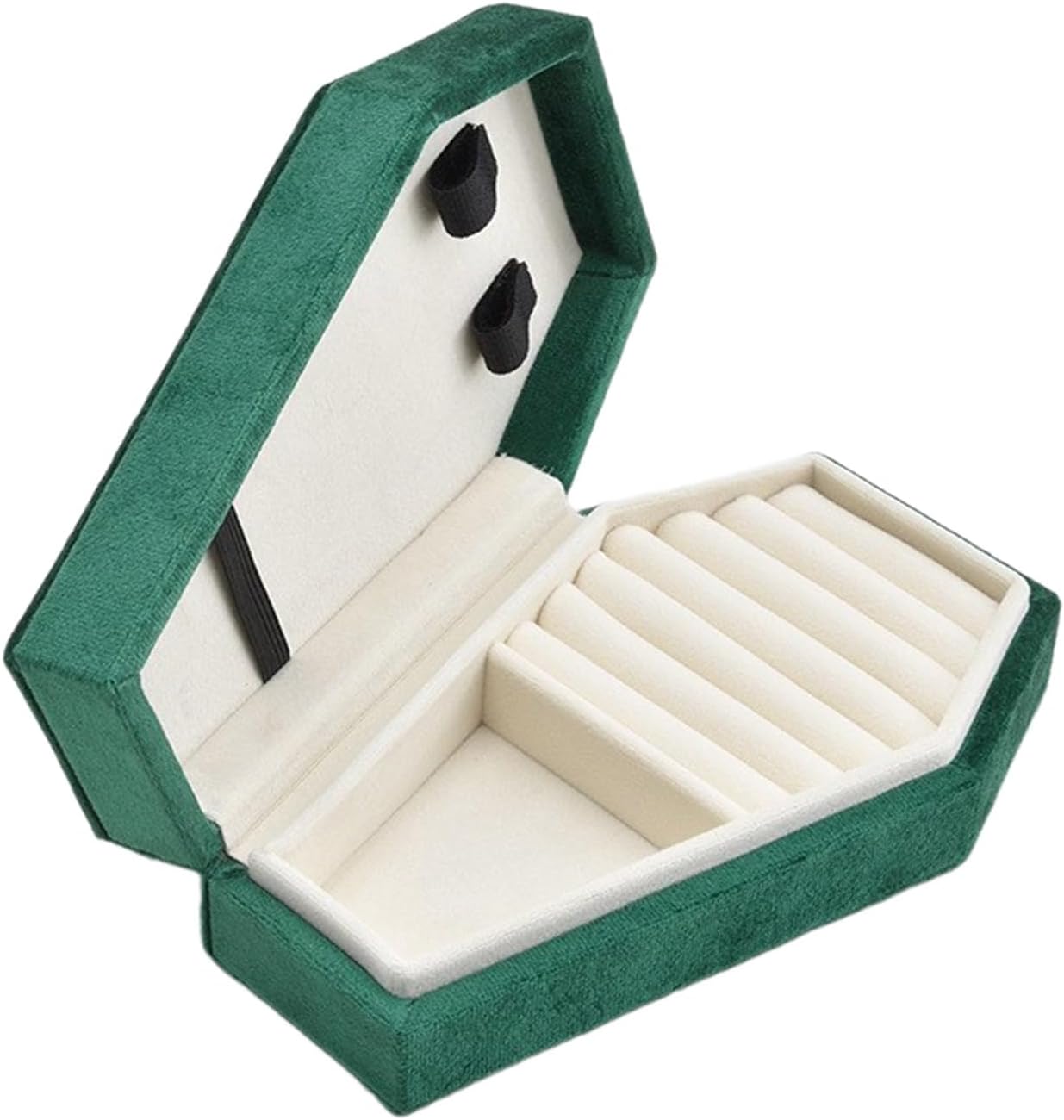 NUEAYMS Portable Coffin Shape Jewelry Box Lightweight Earrings Necklace Jewelry Organizer Display Box Gifts for Girls Women