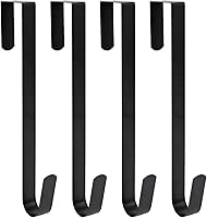 Vista 26 de Sattiyrch Colgador de corona de 15 pulgadas para puerta delantera, colgador de puerta de acero resistente para corona, gancho para colgar sobre