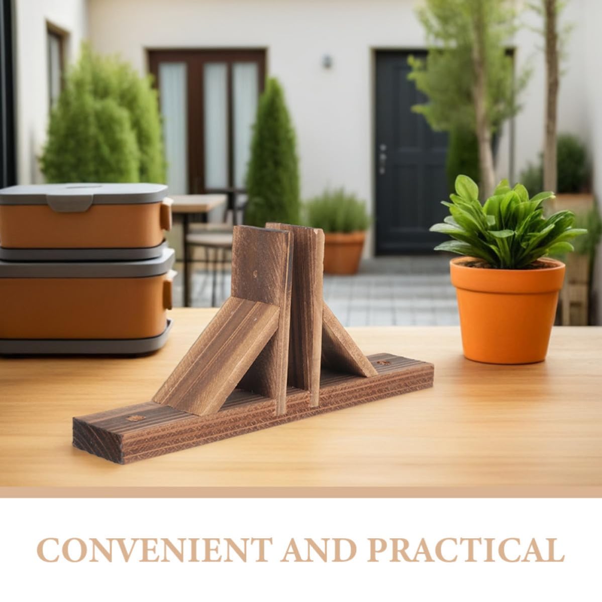 Bases para Vallas de Madera Maciza 4 Piezas Color Natural, Soporte Resistente para Cercas Pequeñas de Jardín, Accesorio Práctico para Sujeción y Base Antideslizante, Adecuado
