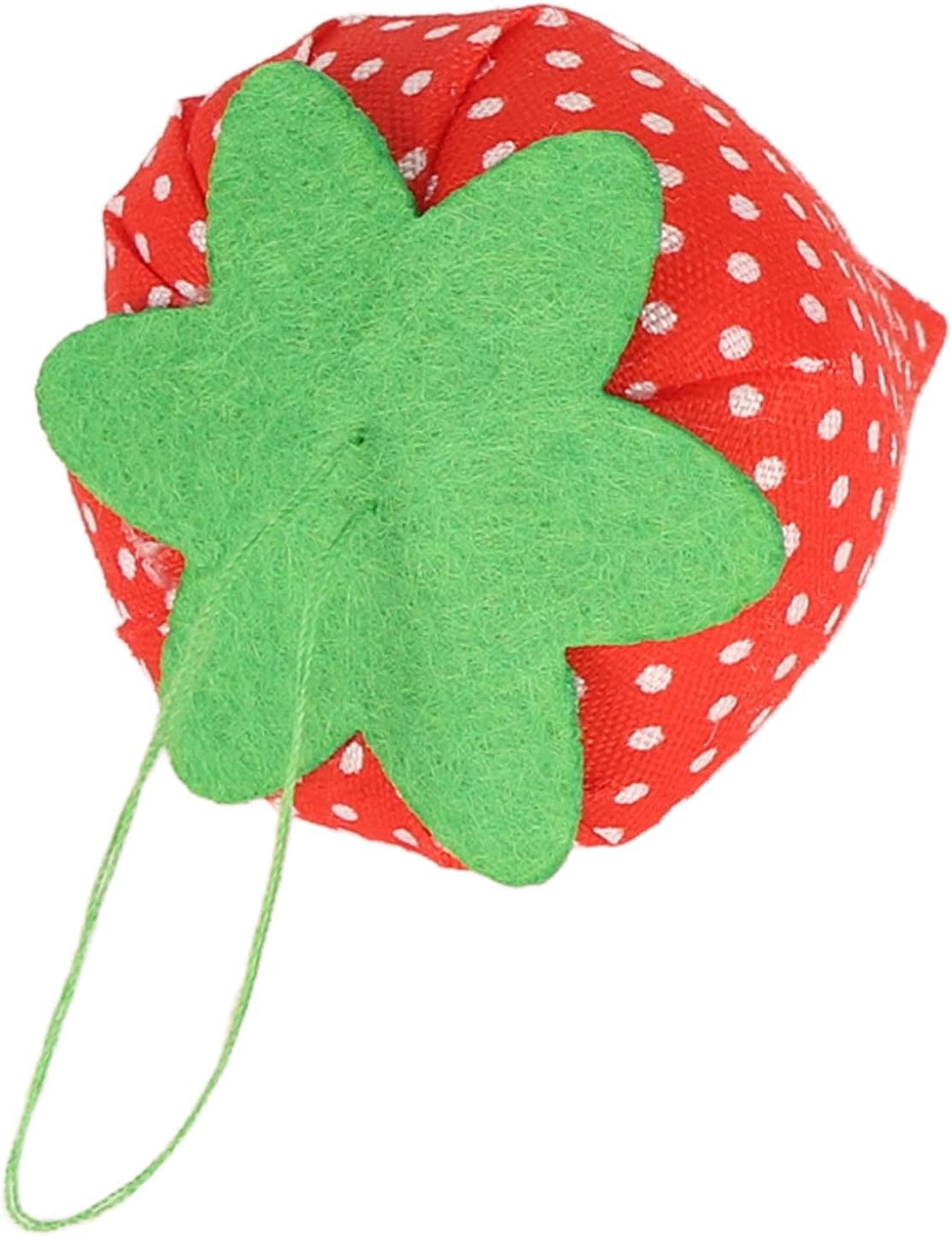 Jeanoko 20pcs Cute Strawberry Shaped Sewing Pin Cushion for Quilting Needlework DIY Crafts, Compact Cotton Soft Pin Cushion for Sewing, Crafting, Embroidery, Wedding Decorations
